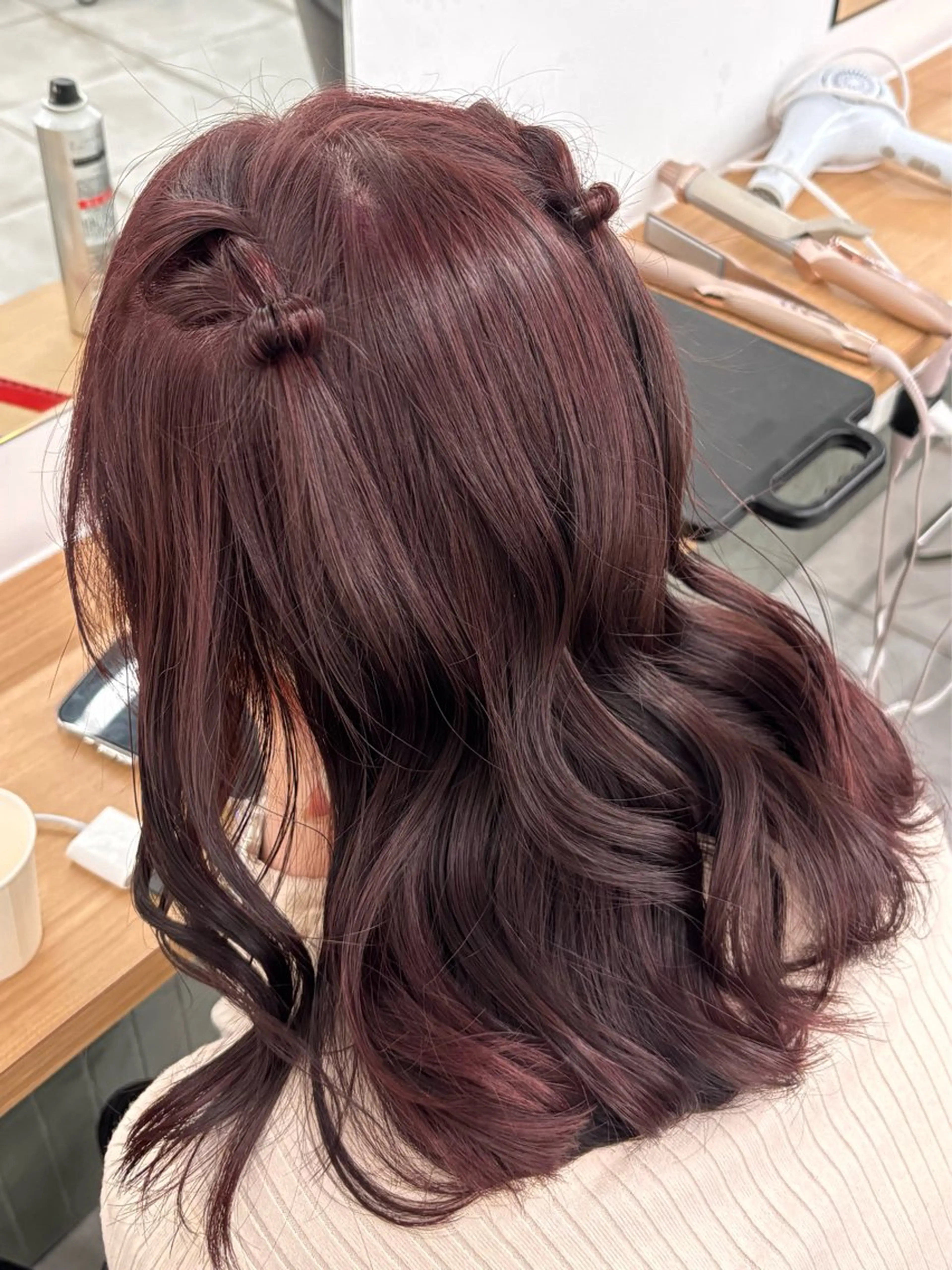 ミディアム カラー ヘアアレンジ ️髪質改善カラー /美髪矯正🎀こゆきのヘアスタイル