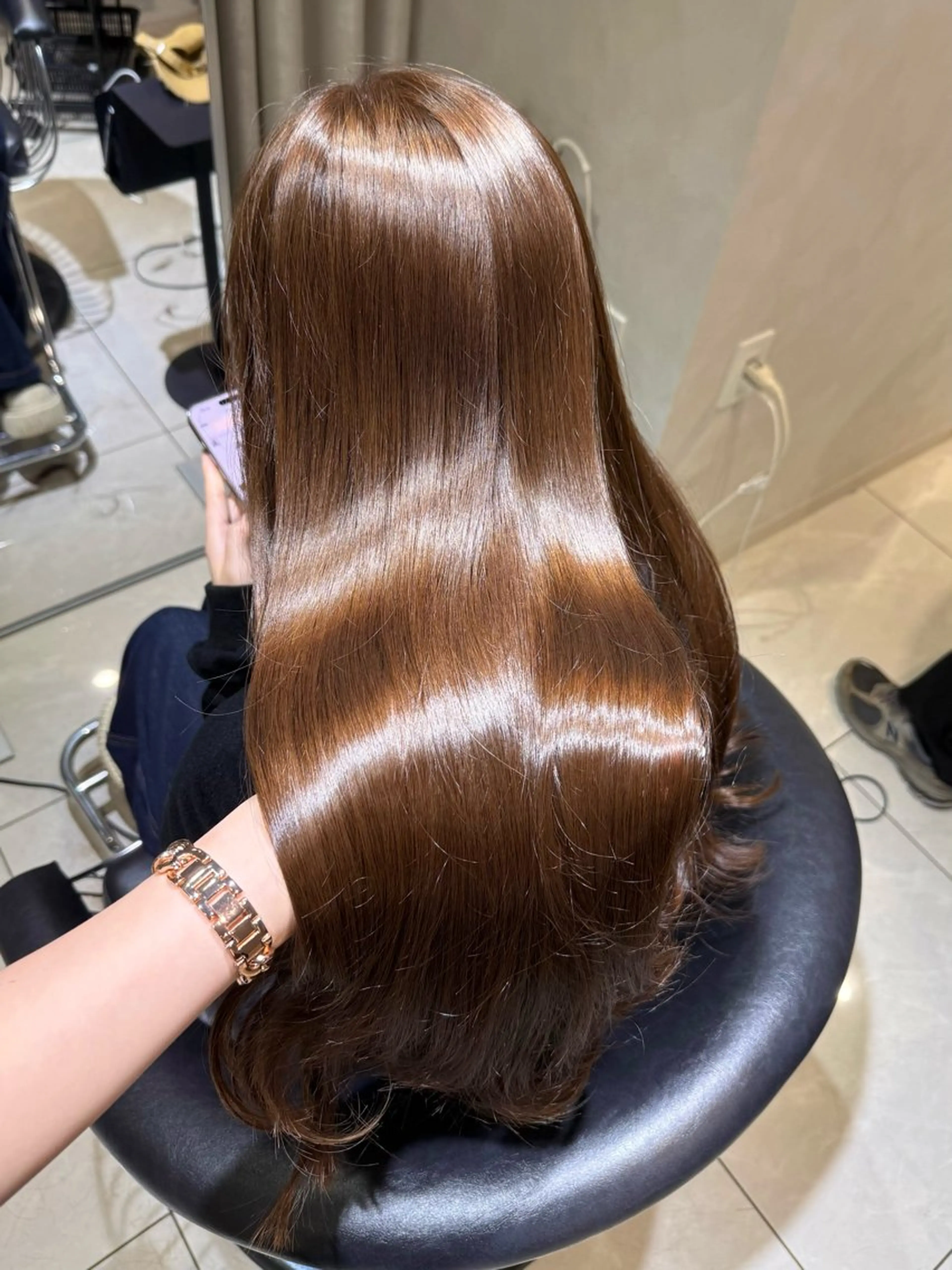 ロング カラー ベージュカラー ブリーチ ブラウンカラー キャラメルブラウン 透明感カラー カット ヘアカラー トリートメント 韓国ヘア×艶髪🎀 池袋/Rina🩶のヘアスタイル