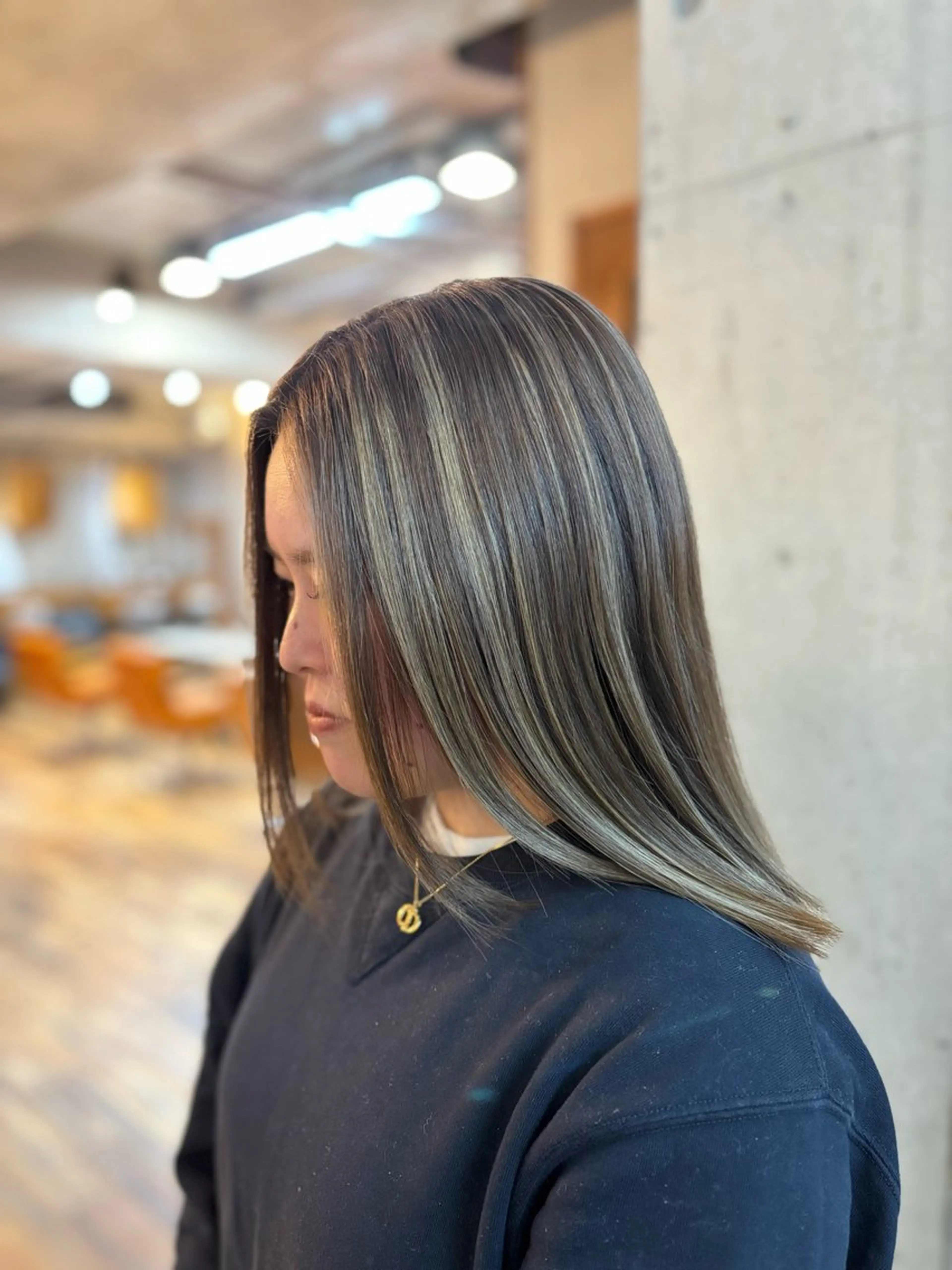 ミディアム ヘアカラー ♥️ボブ/ブリーチ なしカラー/mahoのヘアスタイル