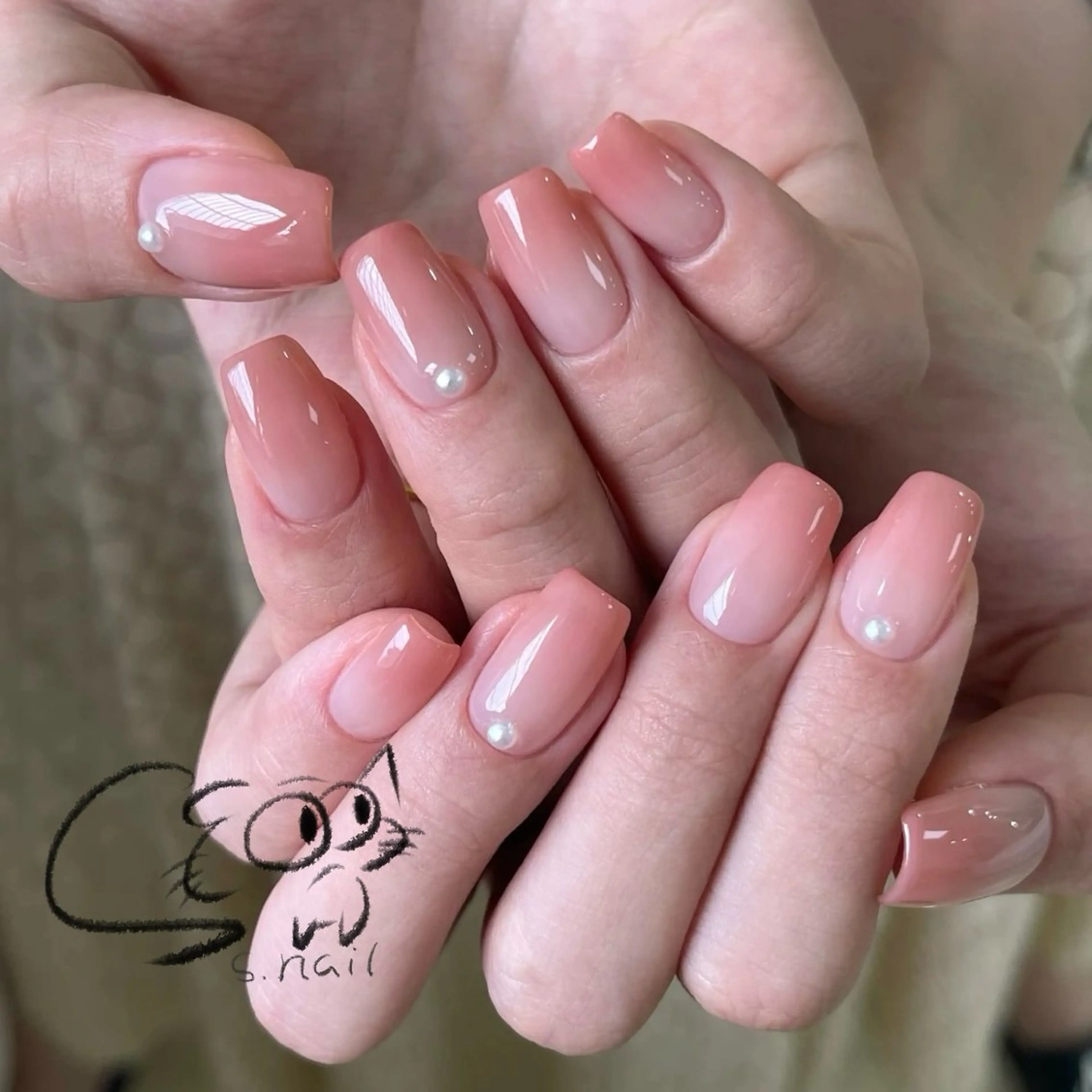 ネイル アートネイル チークネイル フレンチネイル グラデーション マグネットネイル S.nail _のネイルデザイン