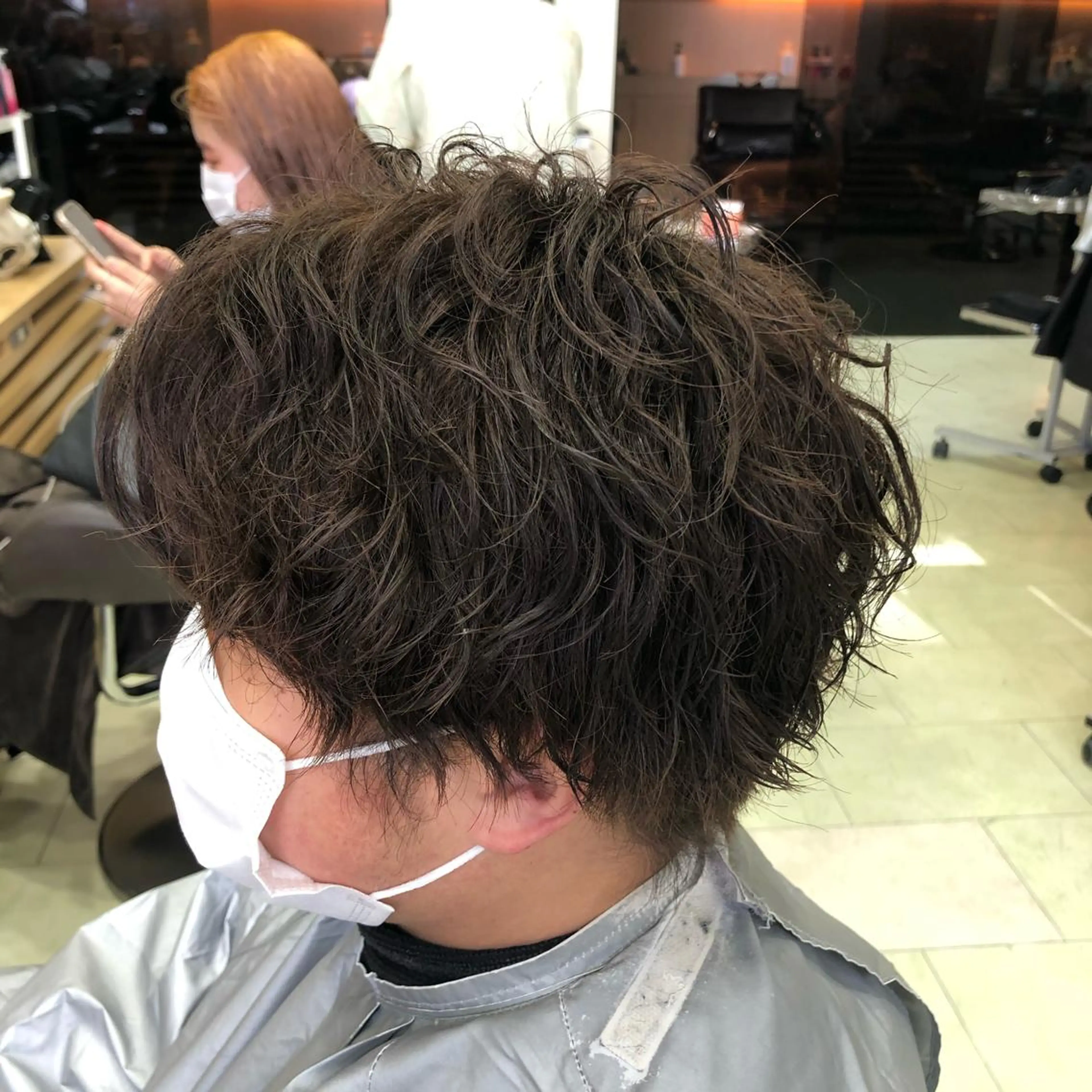 ショート パーマ メンズ カット パーマ ヘアセット シェアサロンJAM吉祥寺所属・メンズ特化 古賀陸斗のヘアスタイル