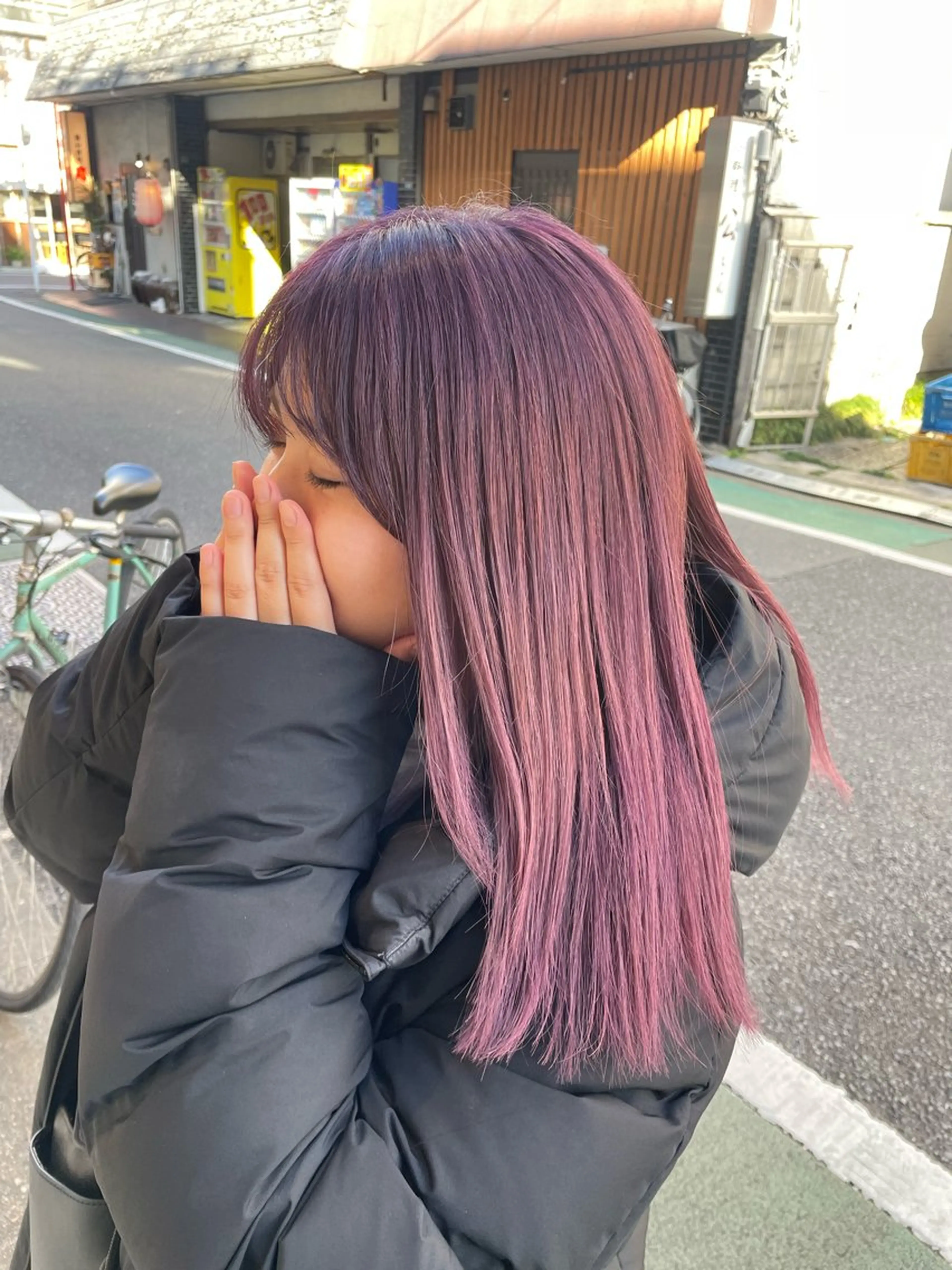 セミロング ヘアカラー ハイレート🤍🫧 池田のヘアスタイル