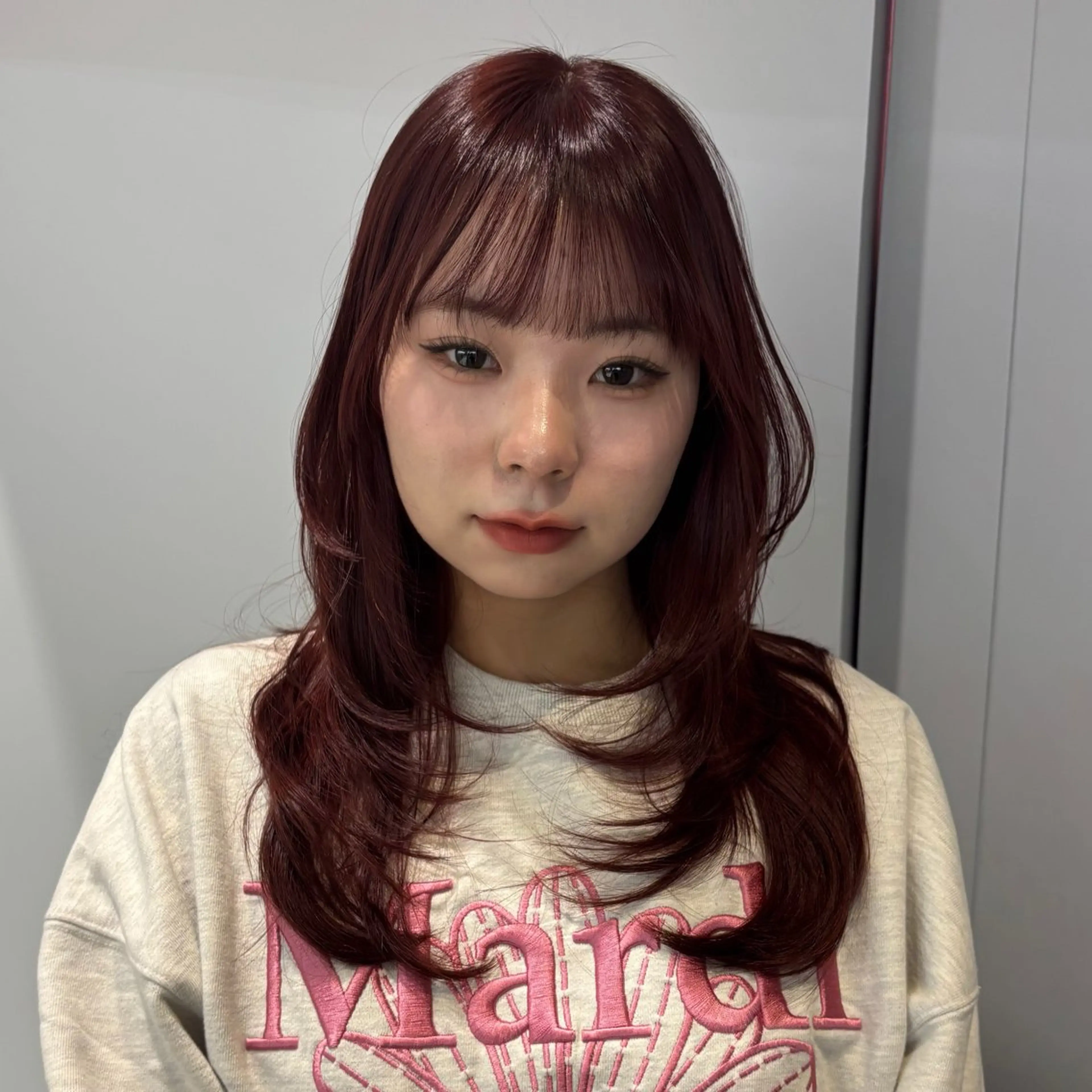 ロング 前髪カット/韓国/ モモカ🎀のヘアスタイル