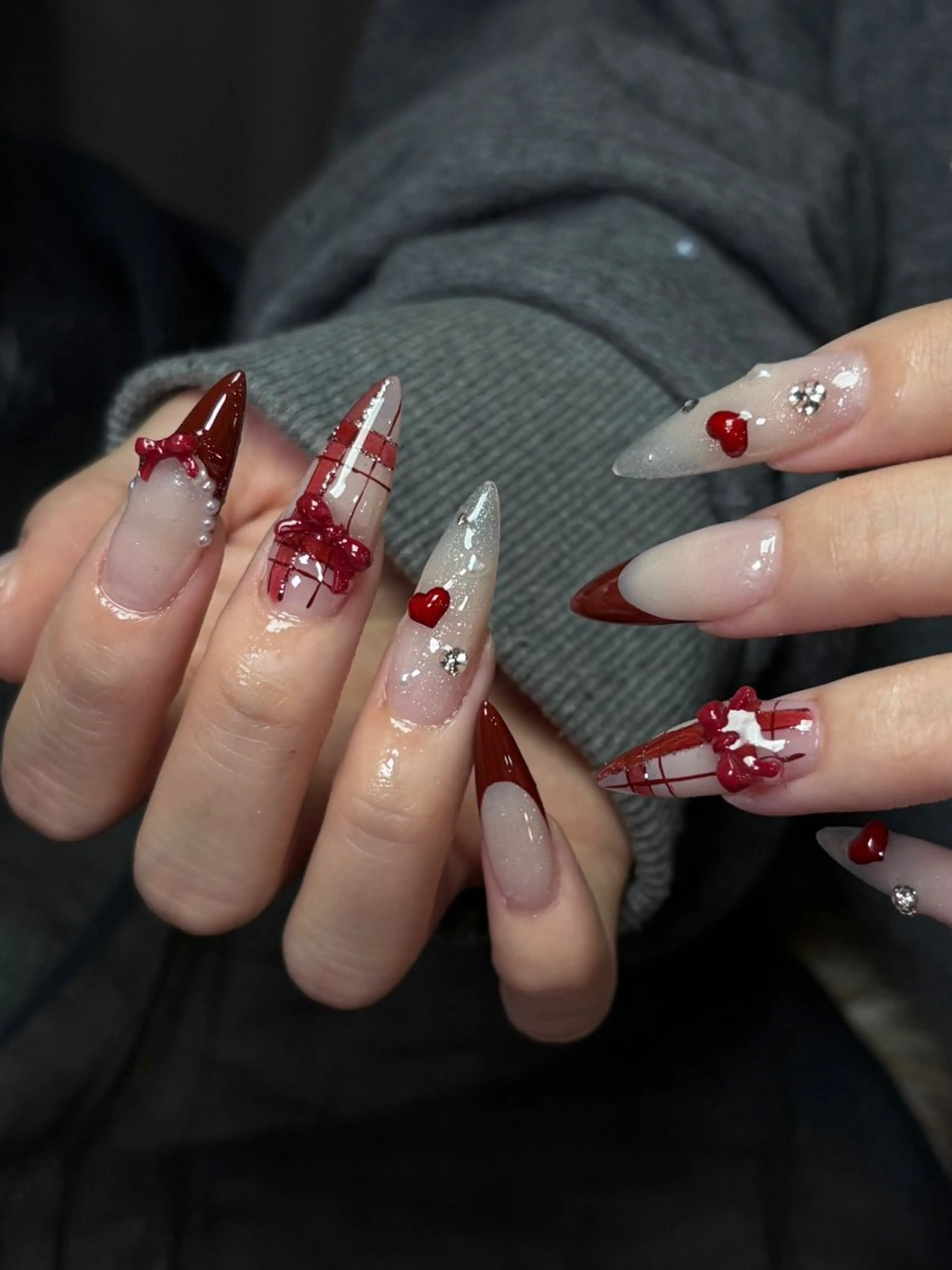 ネイル ハンドネイル Dark honey スカルプ専門原宿店のネイルデザイン