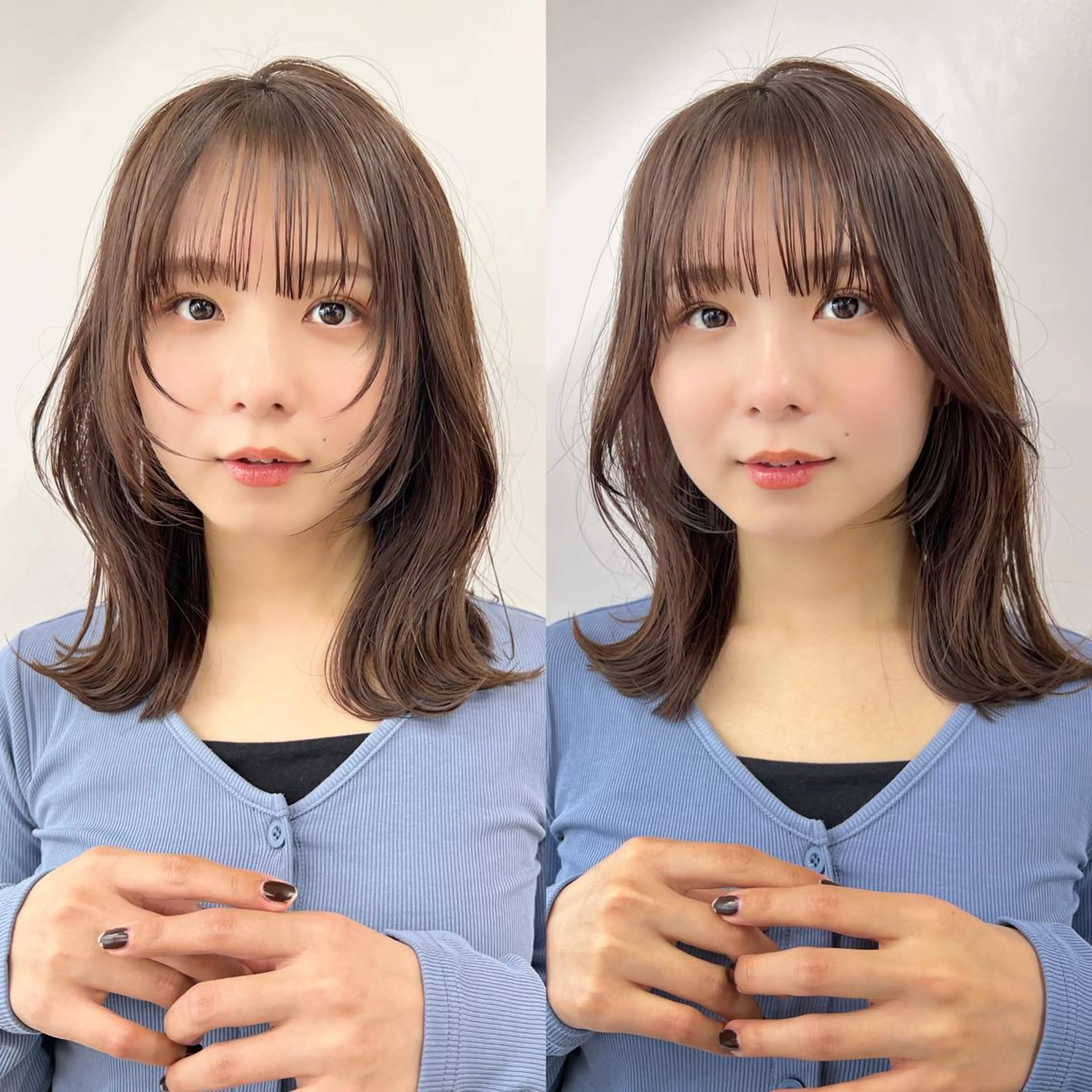 ミディアム 縮毛矯正、髪質改善 肘以上無料のヘアスタイル