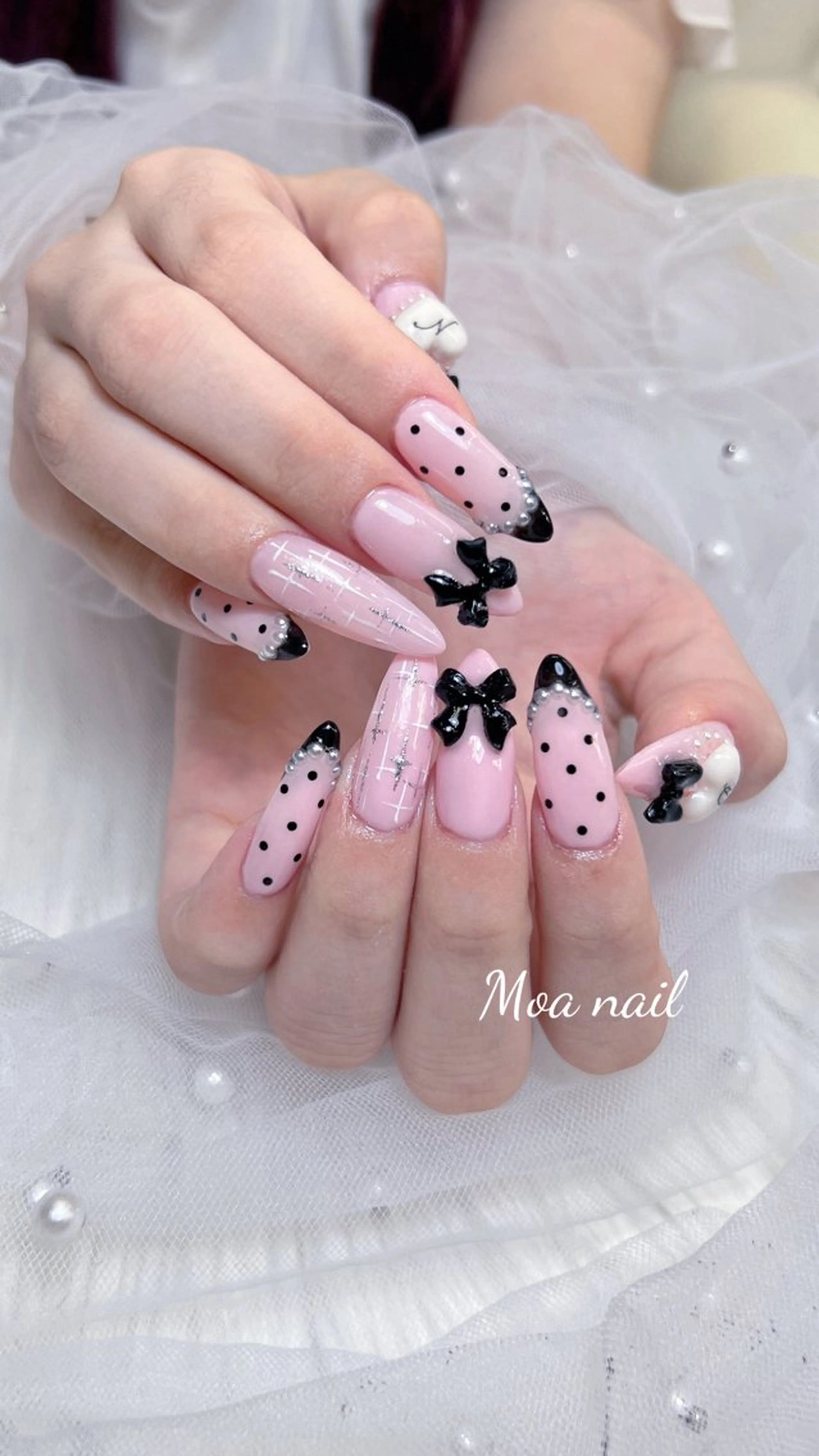 ネイル 長さ出し スカルプネイル ワンホンネイル Moa nailのネイルデザイン