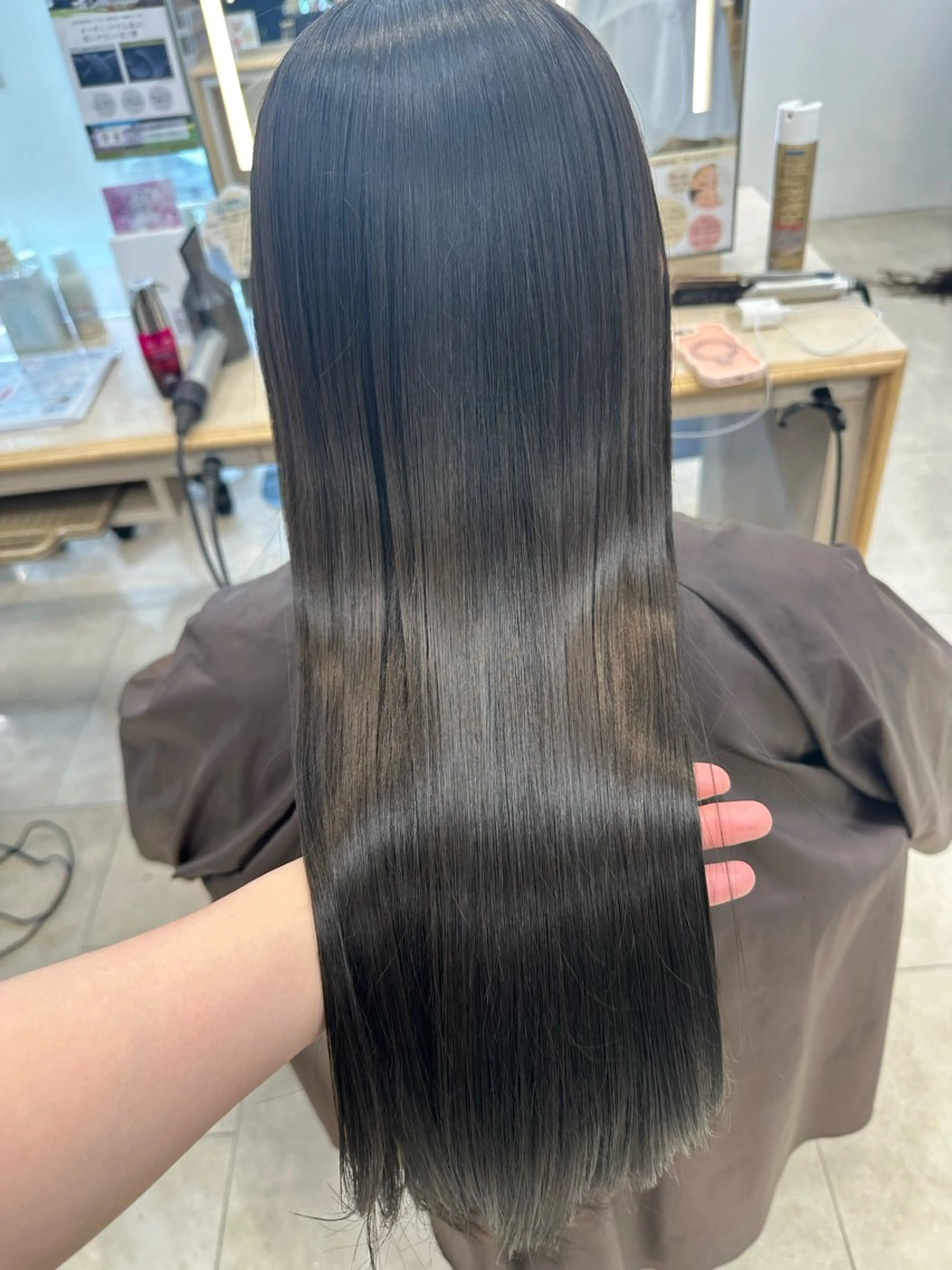 ロング カラー お悩み改善 黄金比みくのヘアスタイル