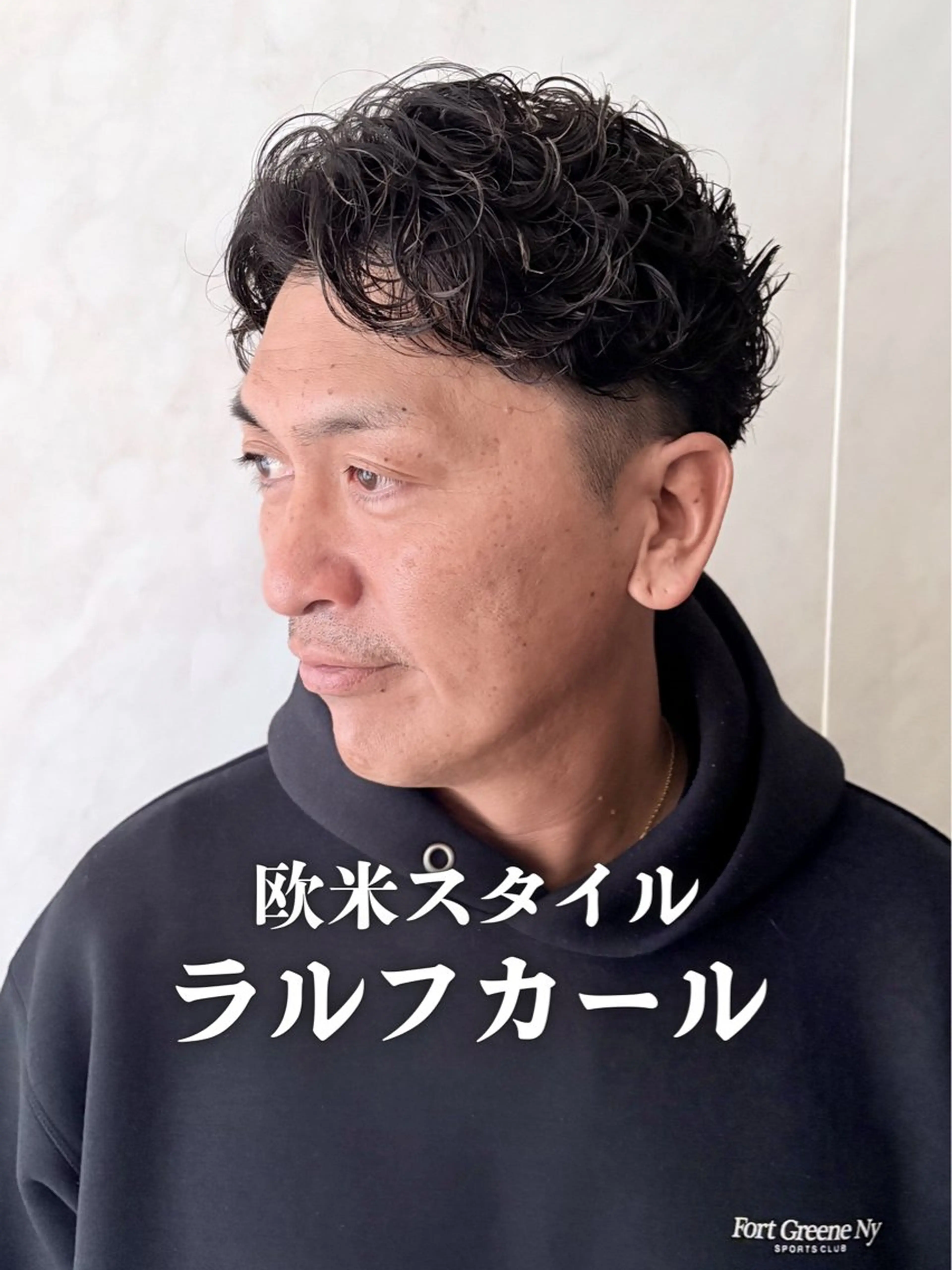 ショート カット パーマ 本厚木パーマ＆ブリー チMEN'Sショートのヘアスタイル