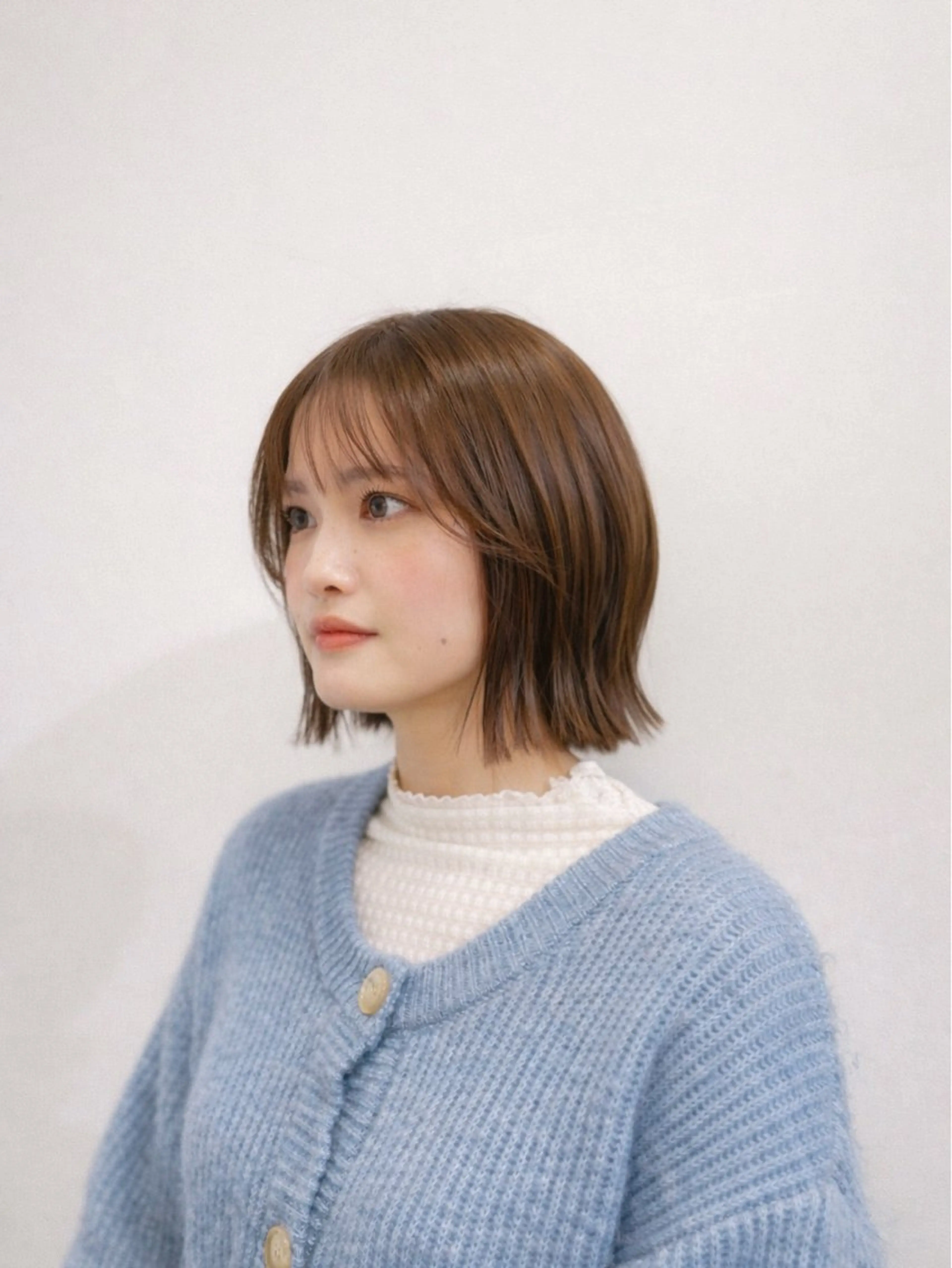 ミディアム カラー カット ヘアカラー トリートメント SYOMA/ 透明感カラー/艶髪のヘアスタイル
