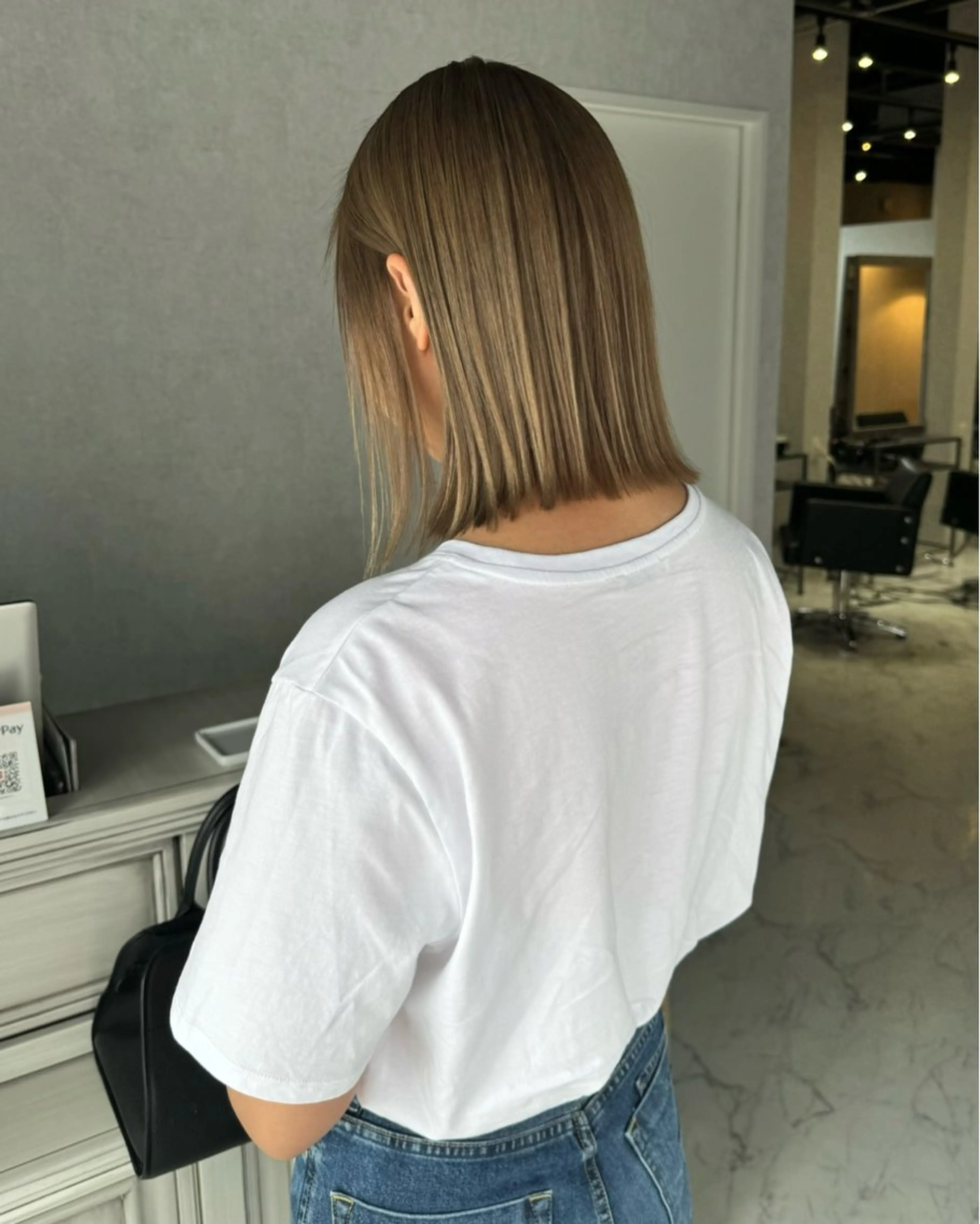 ミディアム ヘアアレンジ ハイライト 韓国風ヘア レイヤーカット 似合わせカット トリートメント アンドウ ユウ/ レイヤーカット/韓国のヘアスタイル