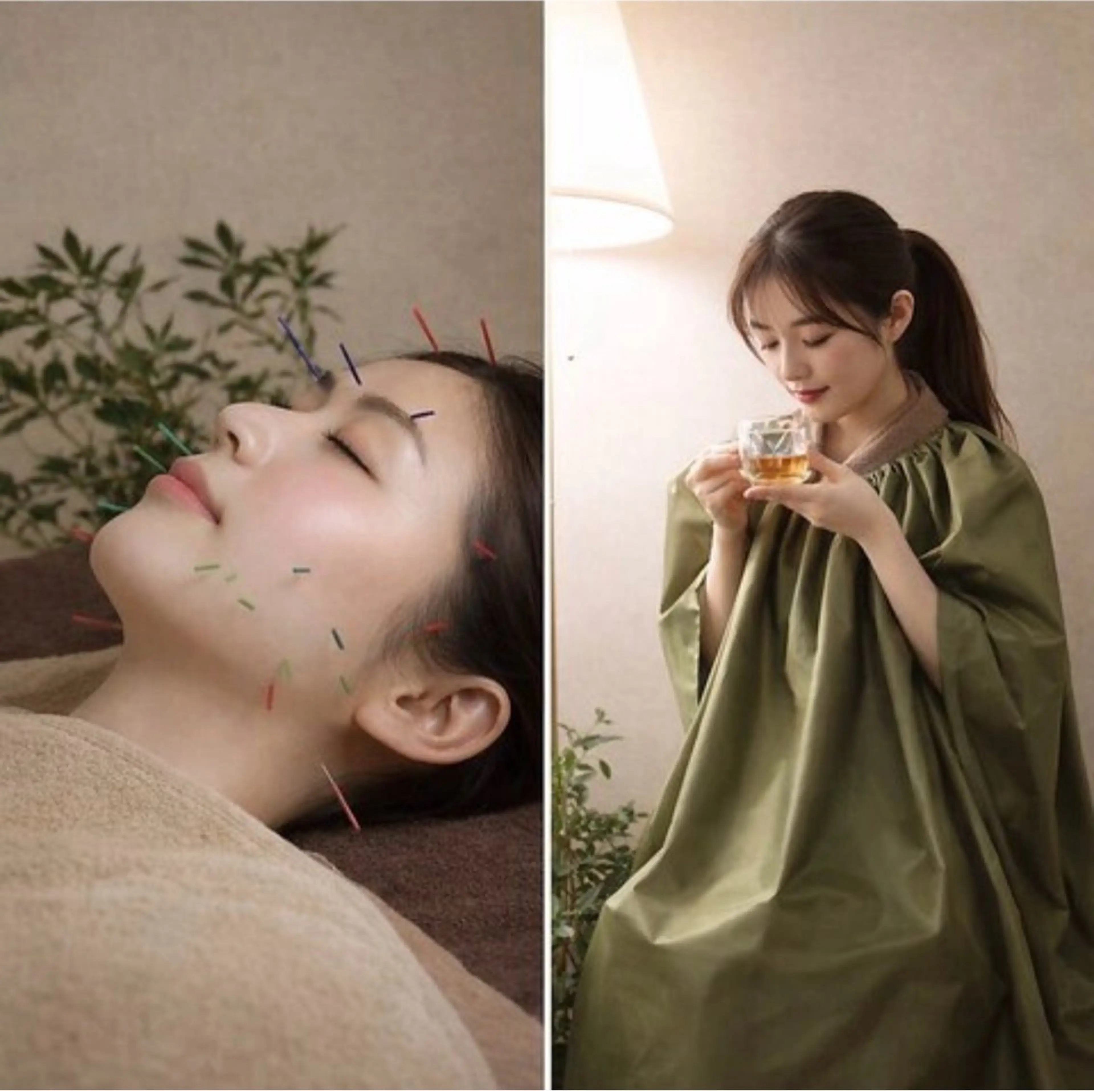 《人気No.1》【黄土漢方よもぎ蒸し➕美容鍼セット】¥13,000 ‼️ご予約可能日は下記よりご確認下さい‼️の写真