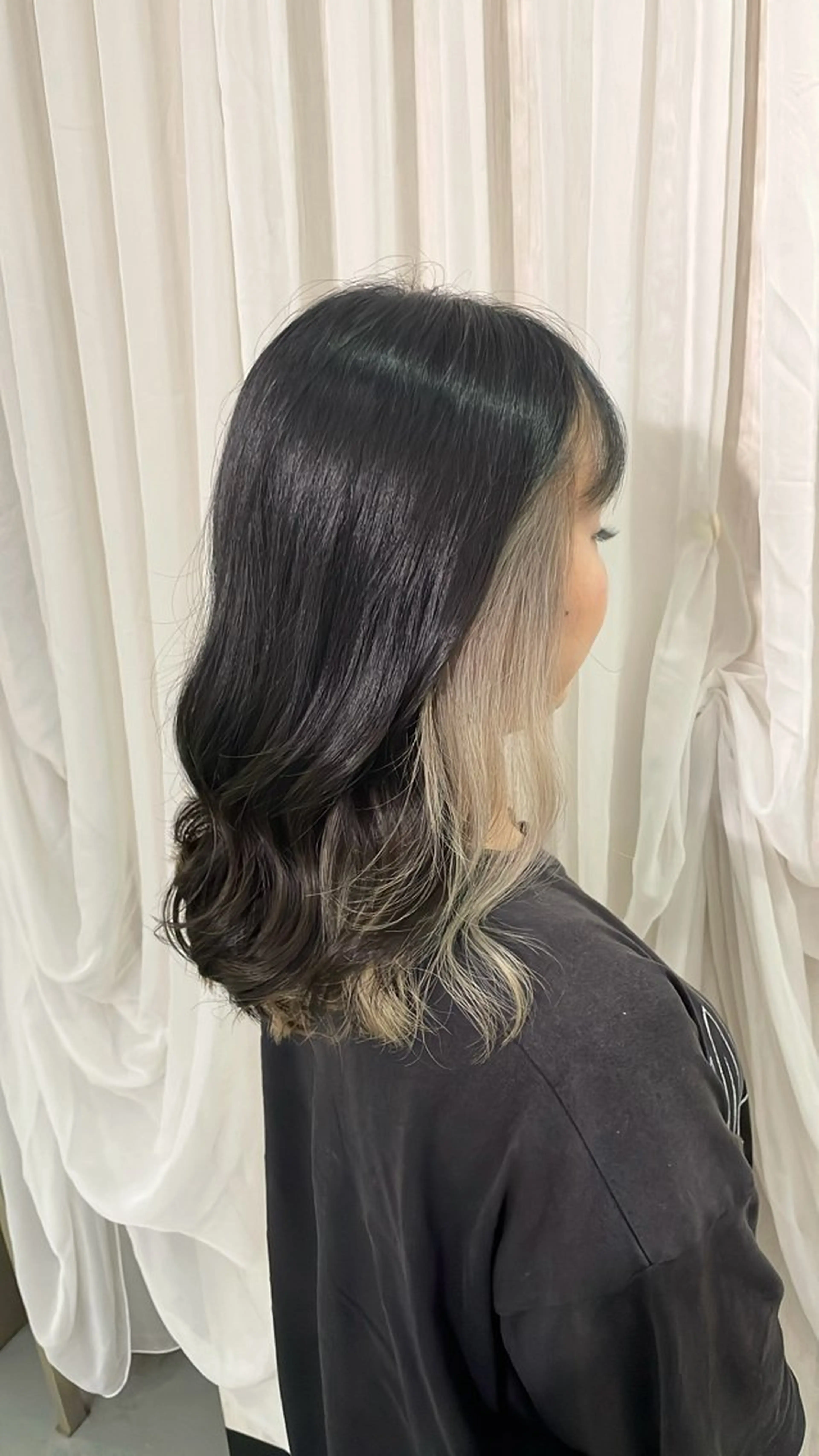 ミディアム カラー ヘアカラー トリートメント ヘッドスパ 🍀火曜以外予約⭕ 安藤澪央☘️のヘアスタイル