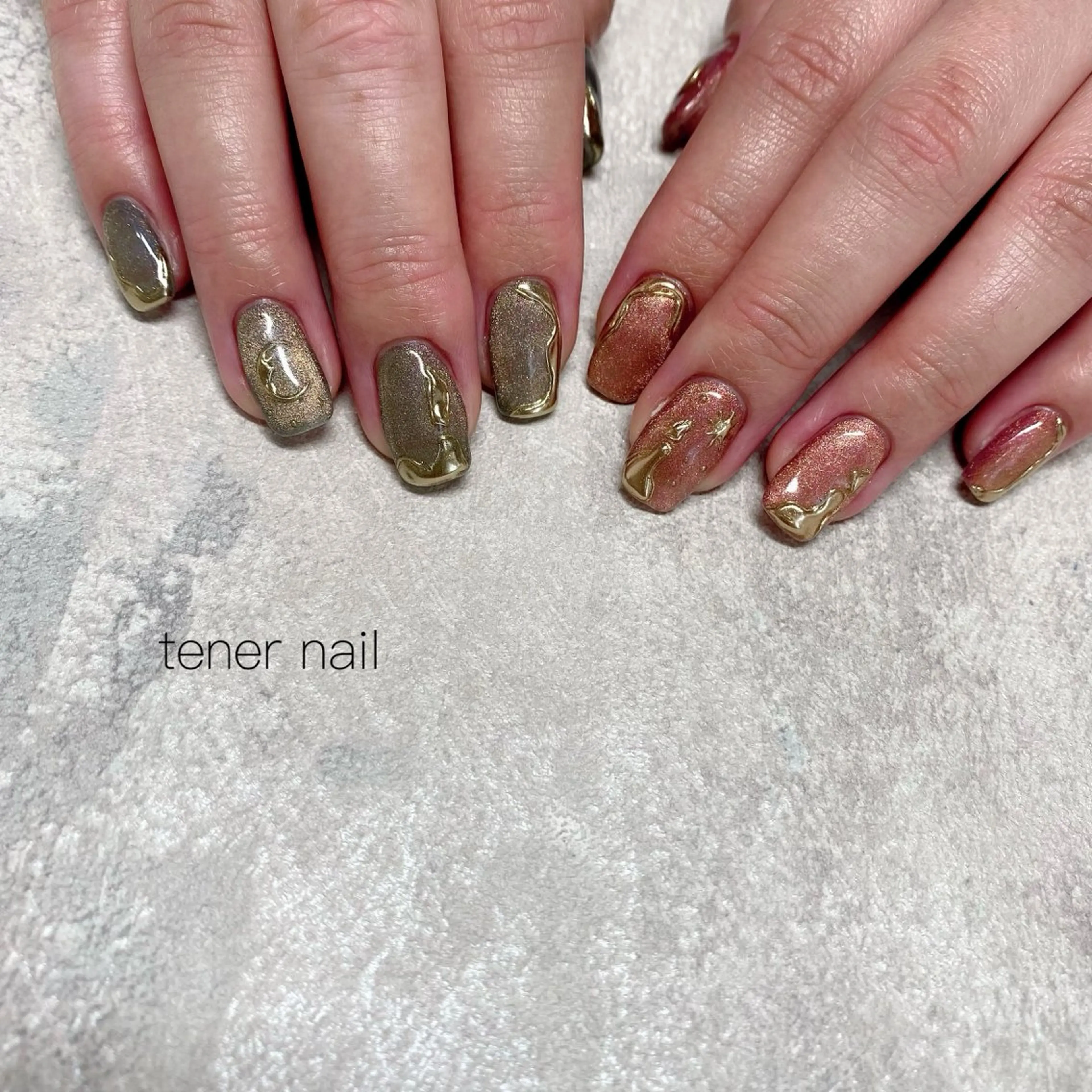 ネイル アートネイル マグネットネイル ミラーネイル ハンドネイル テネルネイル tener nailのネイルデザイン