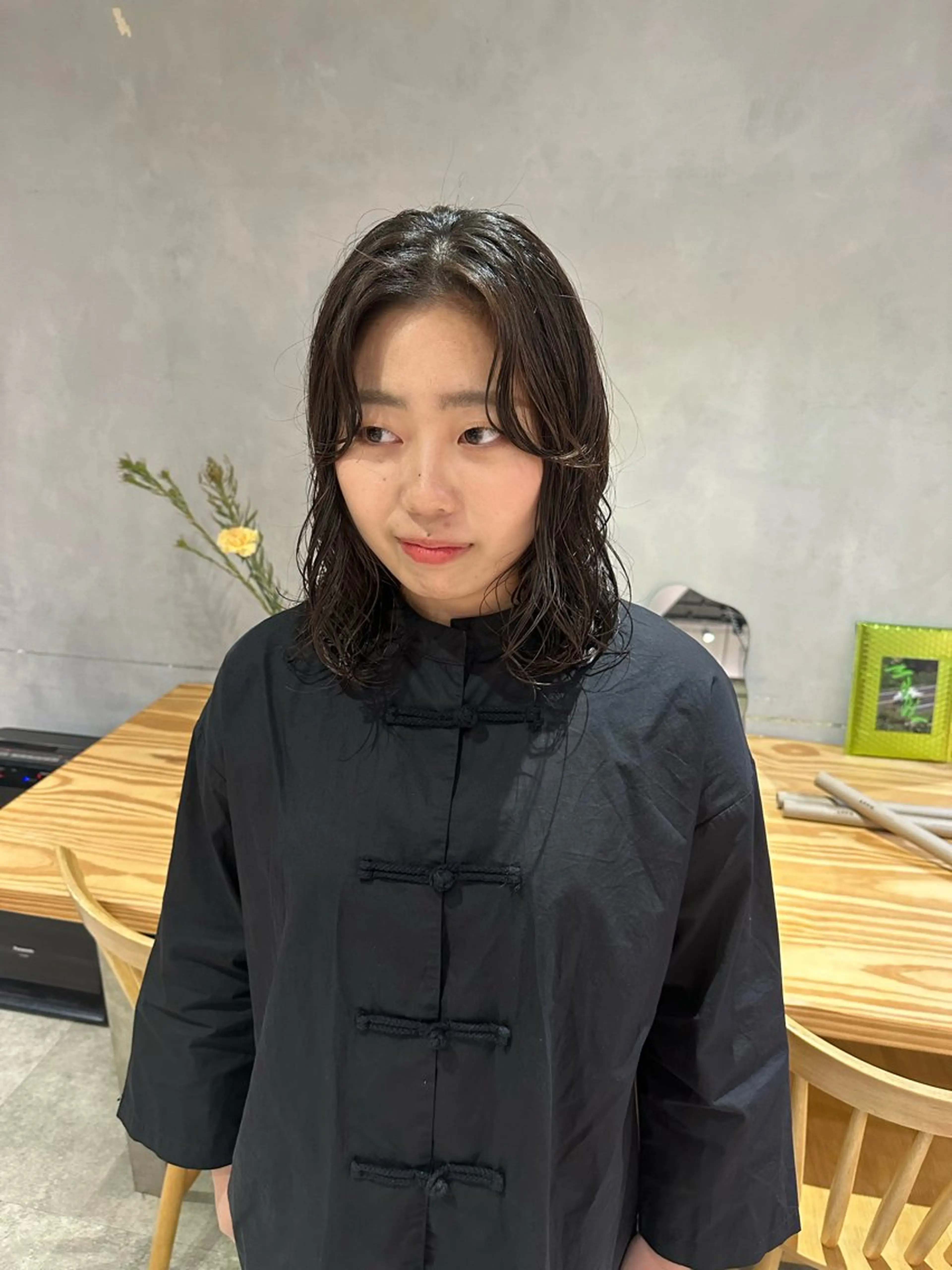 ミディアム パーマ ミディアムパーマ 似合わせカット ニュアンスパーマ カット パーマ 🫧もも🫧 ／パーマ/似合わせ/のヘアスタイル