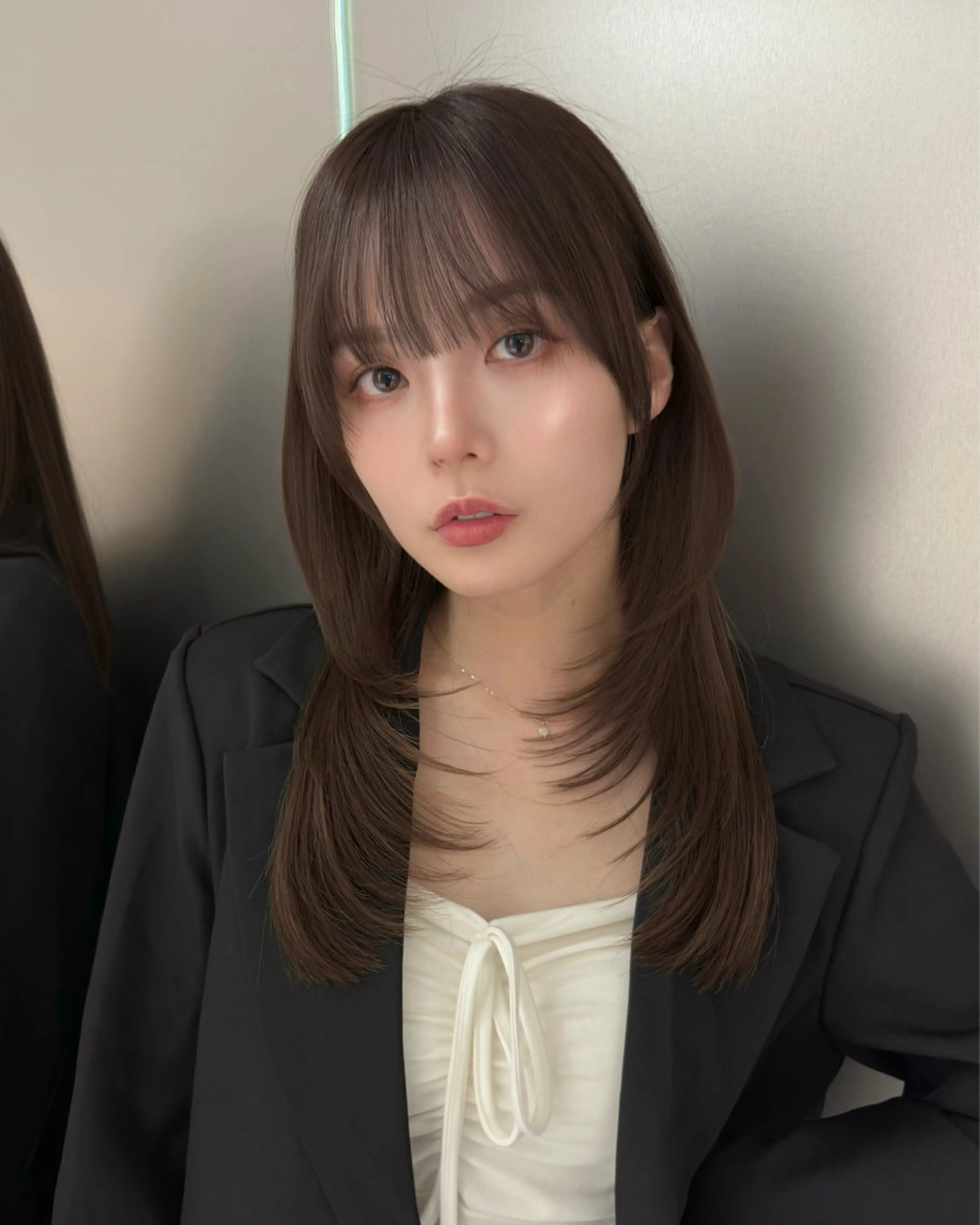 セミロング 似合わせレイヤー🌟 巻ける縮毛矯正みつきのヘアスタイル