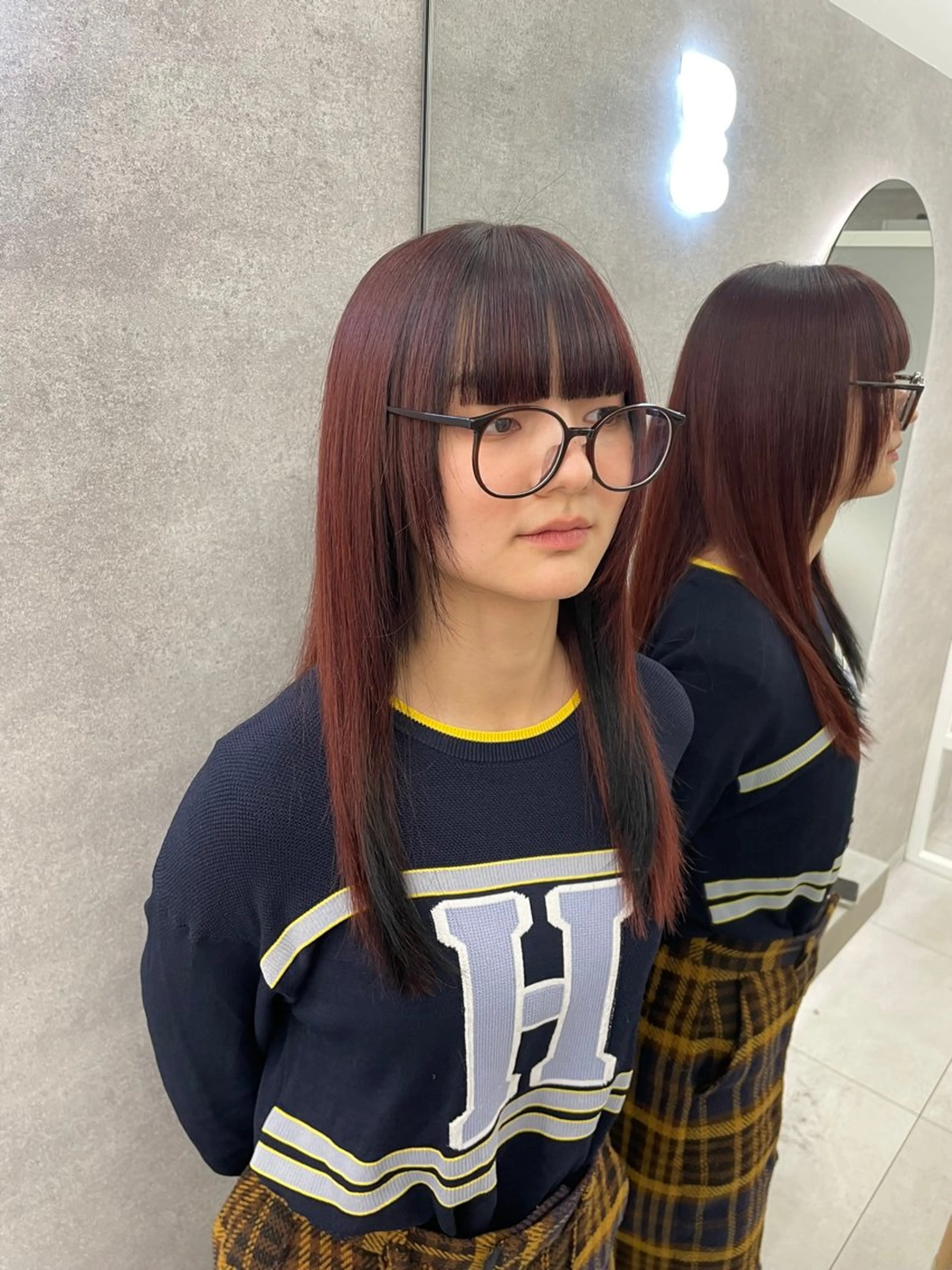 ロング カラー ヘアカラー トリートメント 望 吹のヘアスタイル