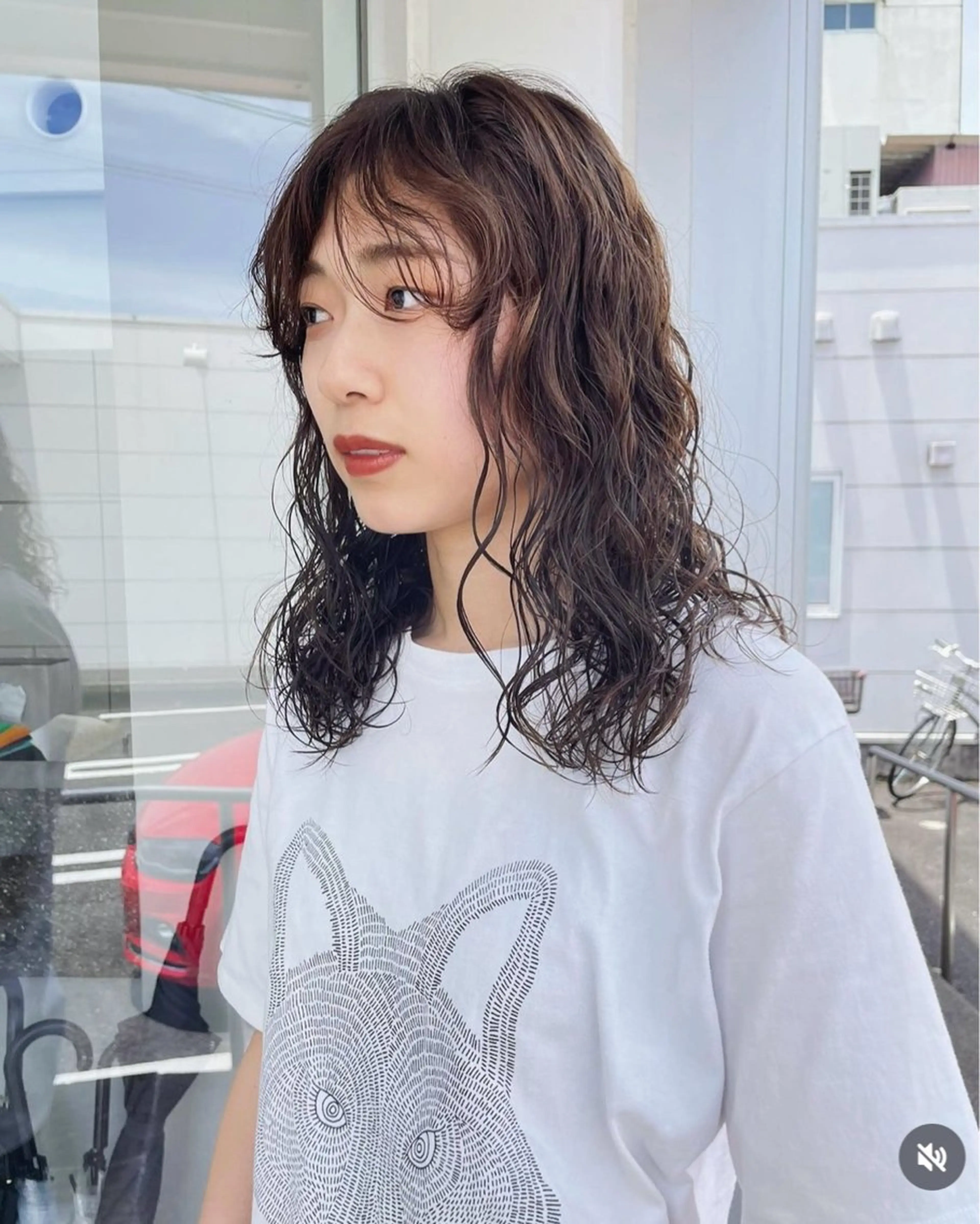 ロング パーマ パーマモデル募集中 松岡彩加🎀のヘアスタイル