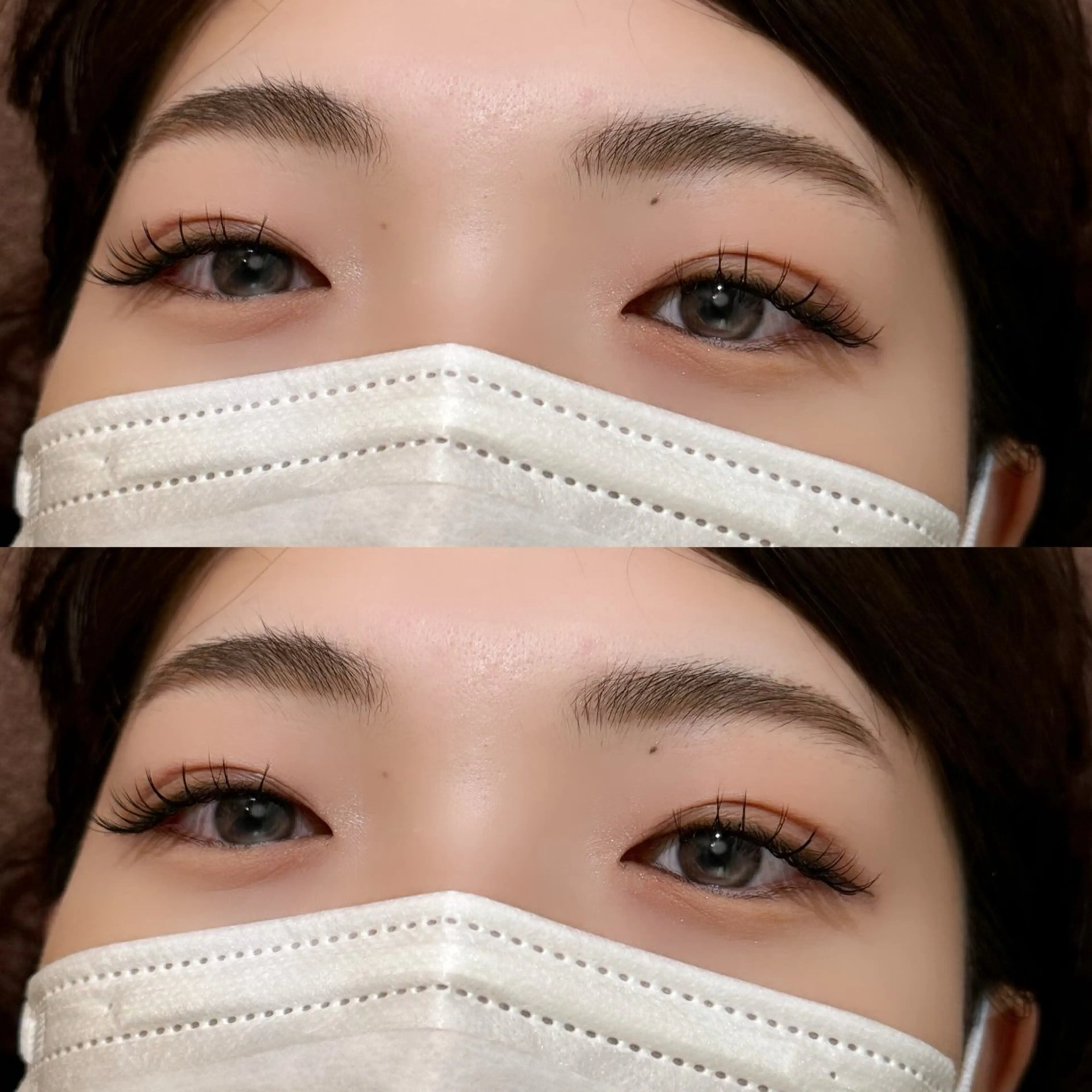 マツエク・マツパ レイヤー/顔周り/透 明感カラー/うる艶のヘアスタイル