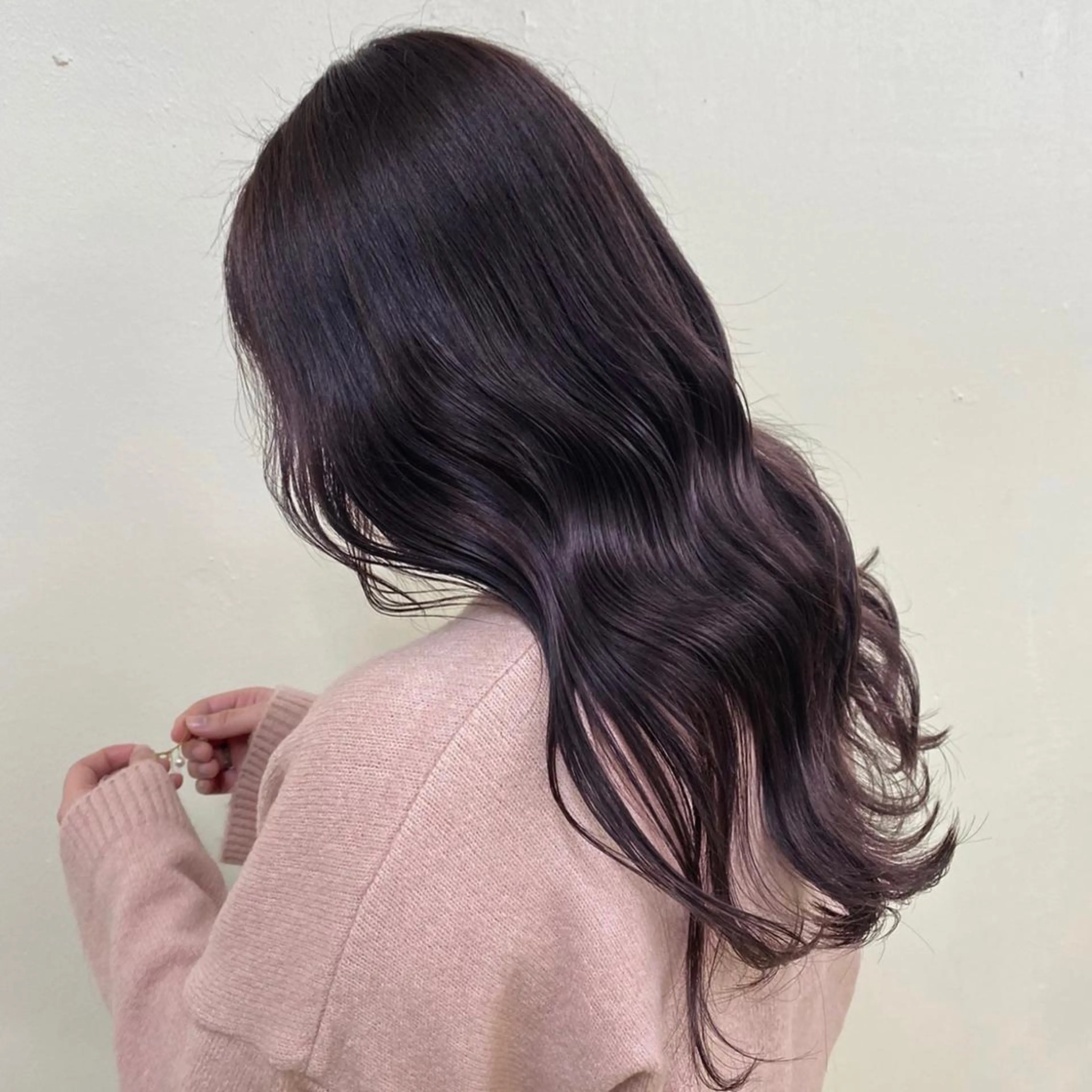 ロング カラー ラベンダーカラー ピンクカラー ピンクラベンダー カット ヘアカラー トリートメント 💗韓国暖色ヘア NO.1💗🪽のヘアスタイル