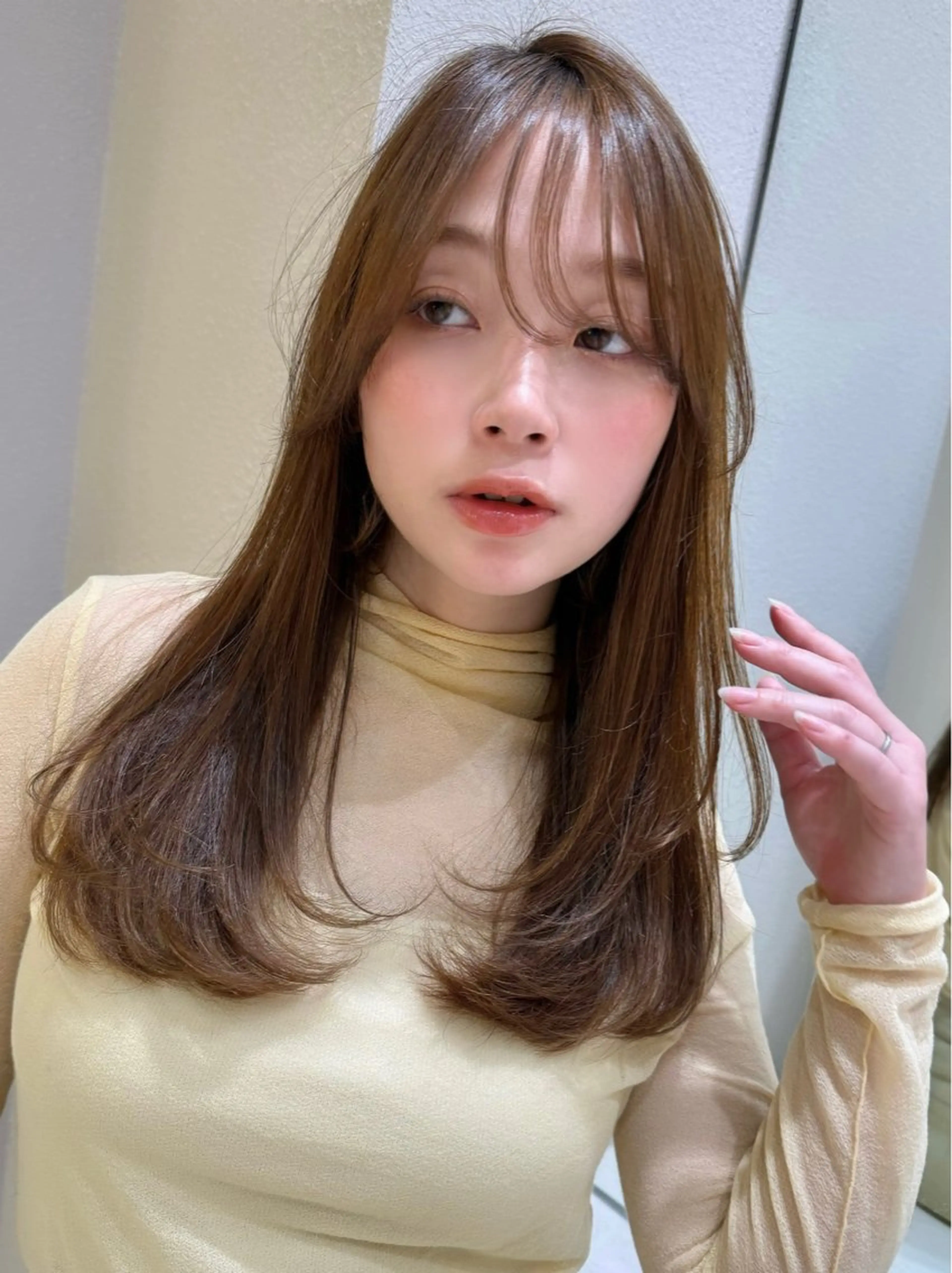 ロング カラー 透明感カラー🤎 中川智帆のヘアスタイル