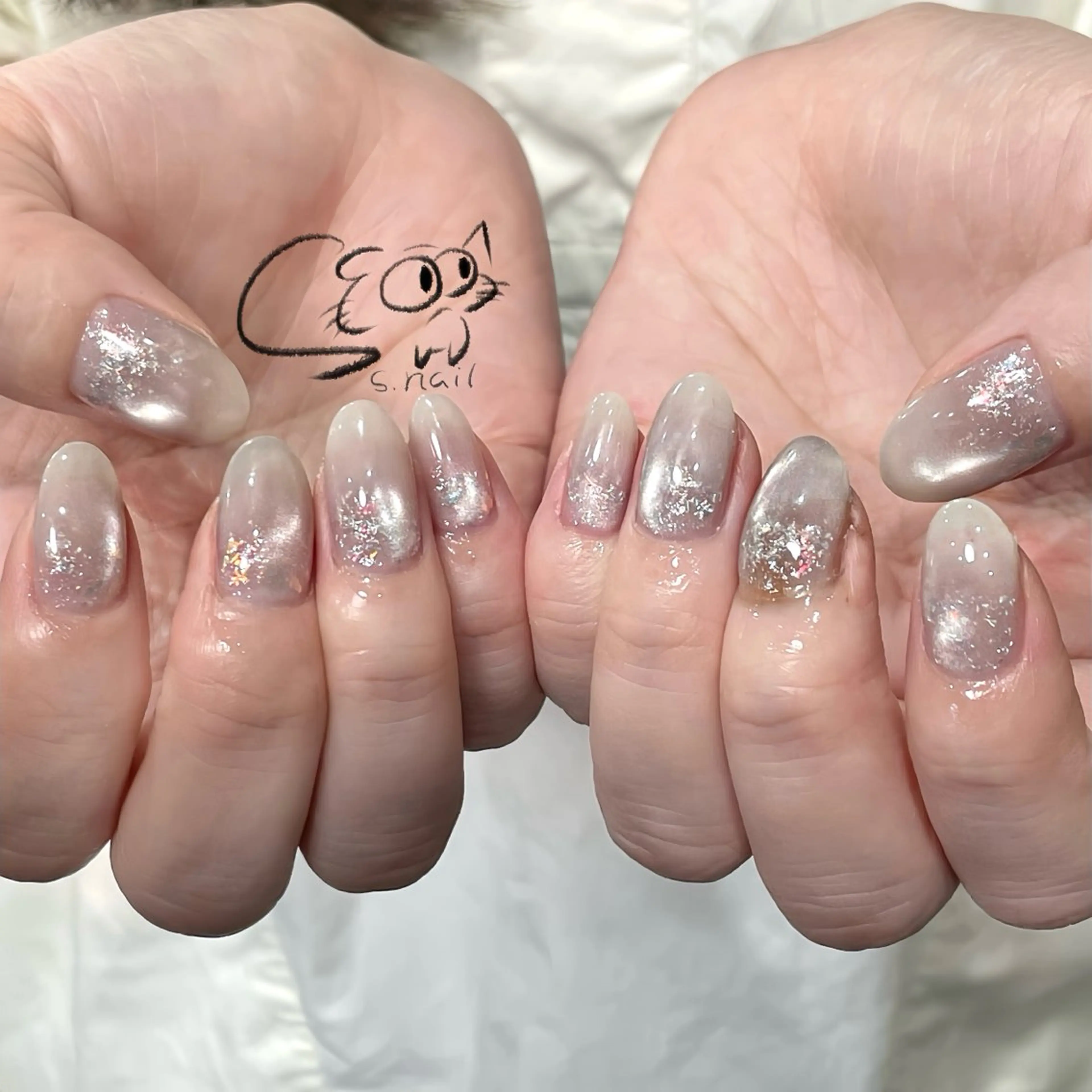 ネイル チークネイル フレンチネイル グラデーション マグネットネイル ワンカラーネイル S.nail _のネイルデザイン