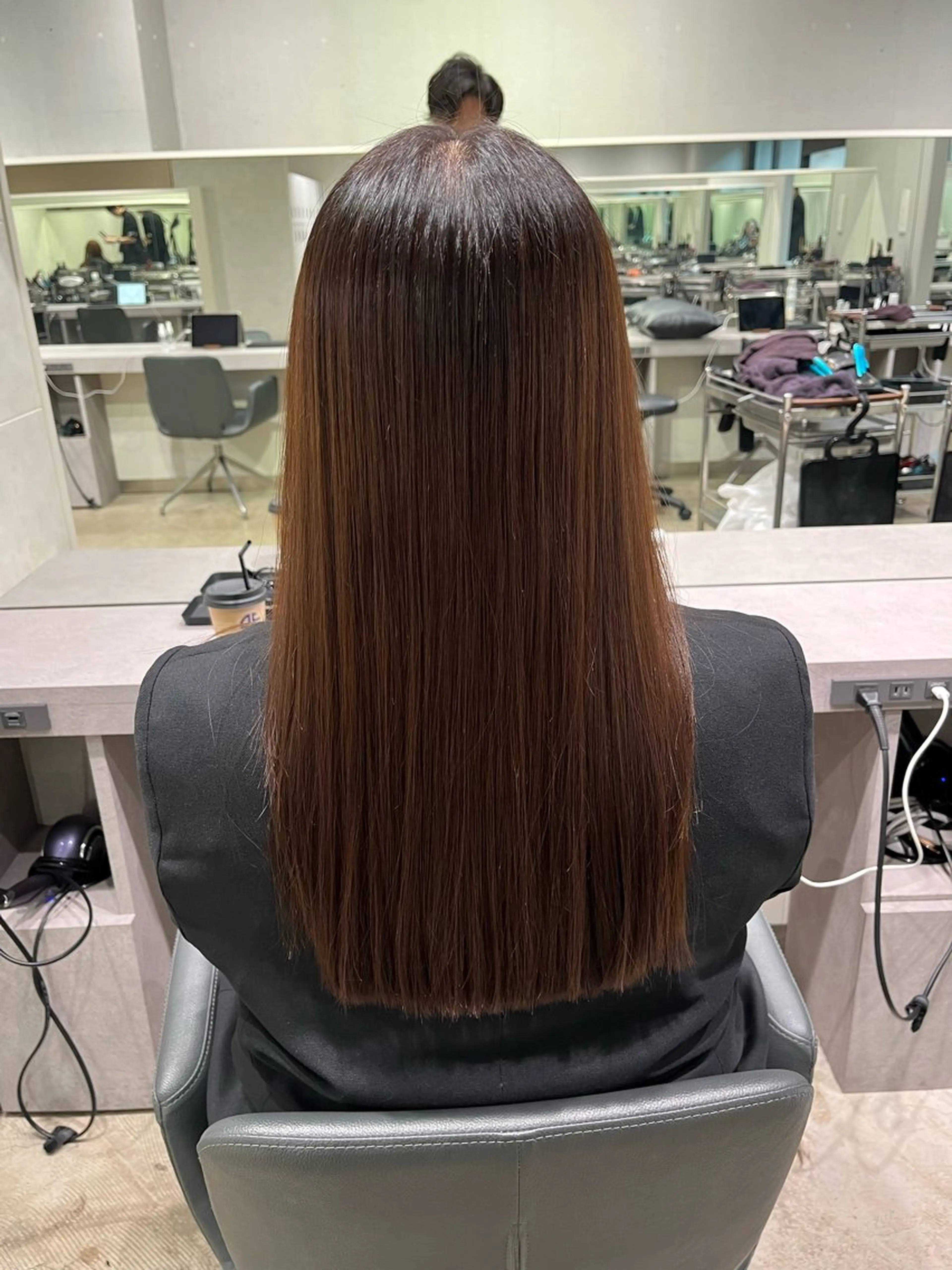 セミロング パーマ 縮毛矯正 縮毛矯正 特化生田のヘアスタイル