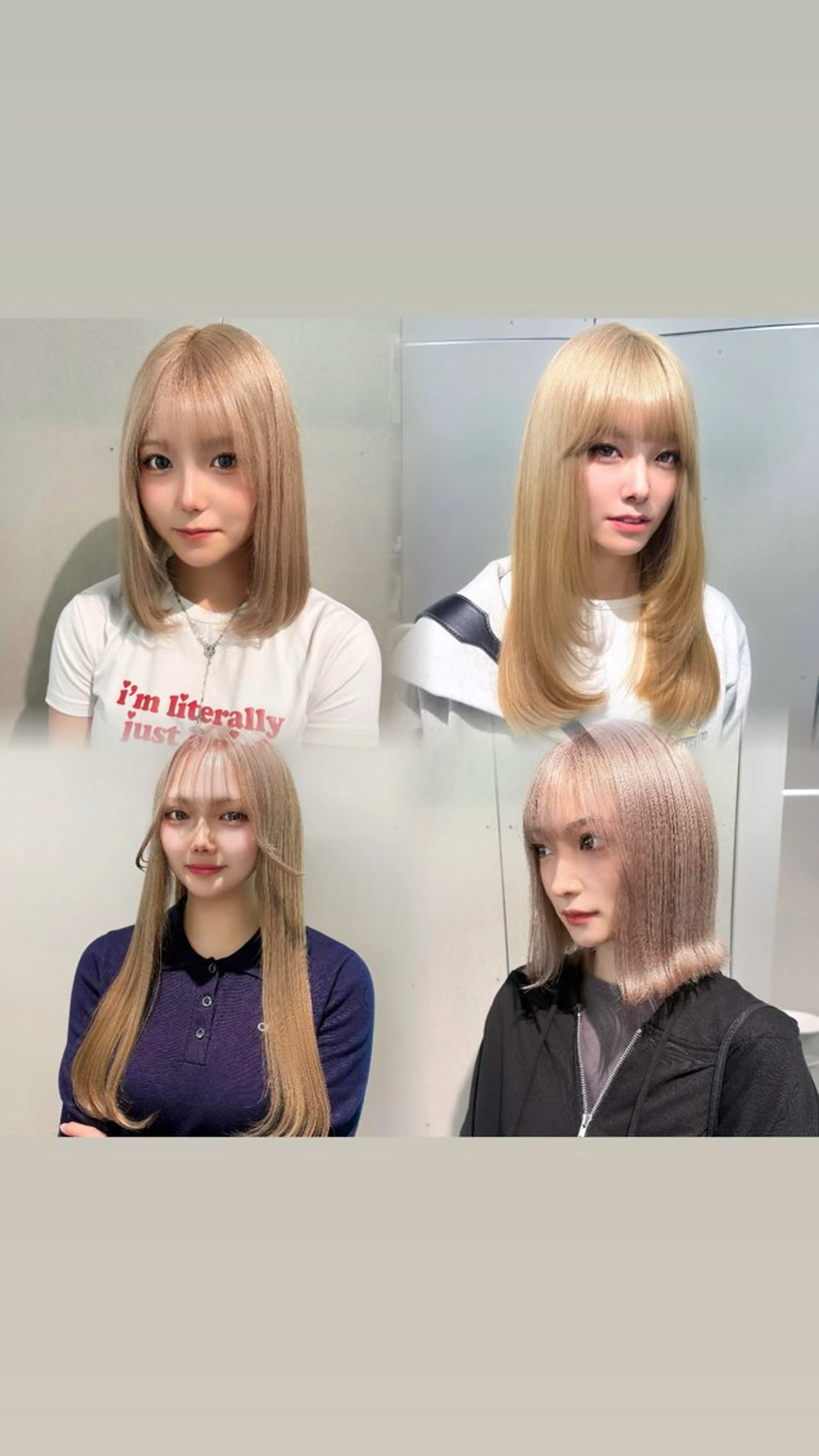 ミディアム カラー ベージュカラー ブリーチ ミルクティーベージュ Haru/ブリーチ /ダブルカラーのヘアスタイル