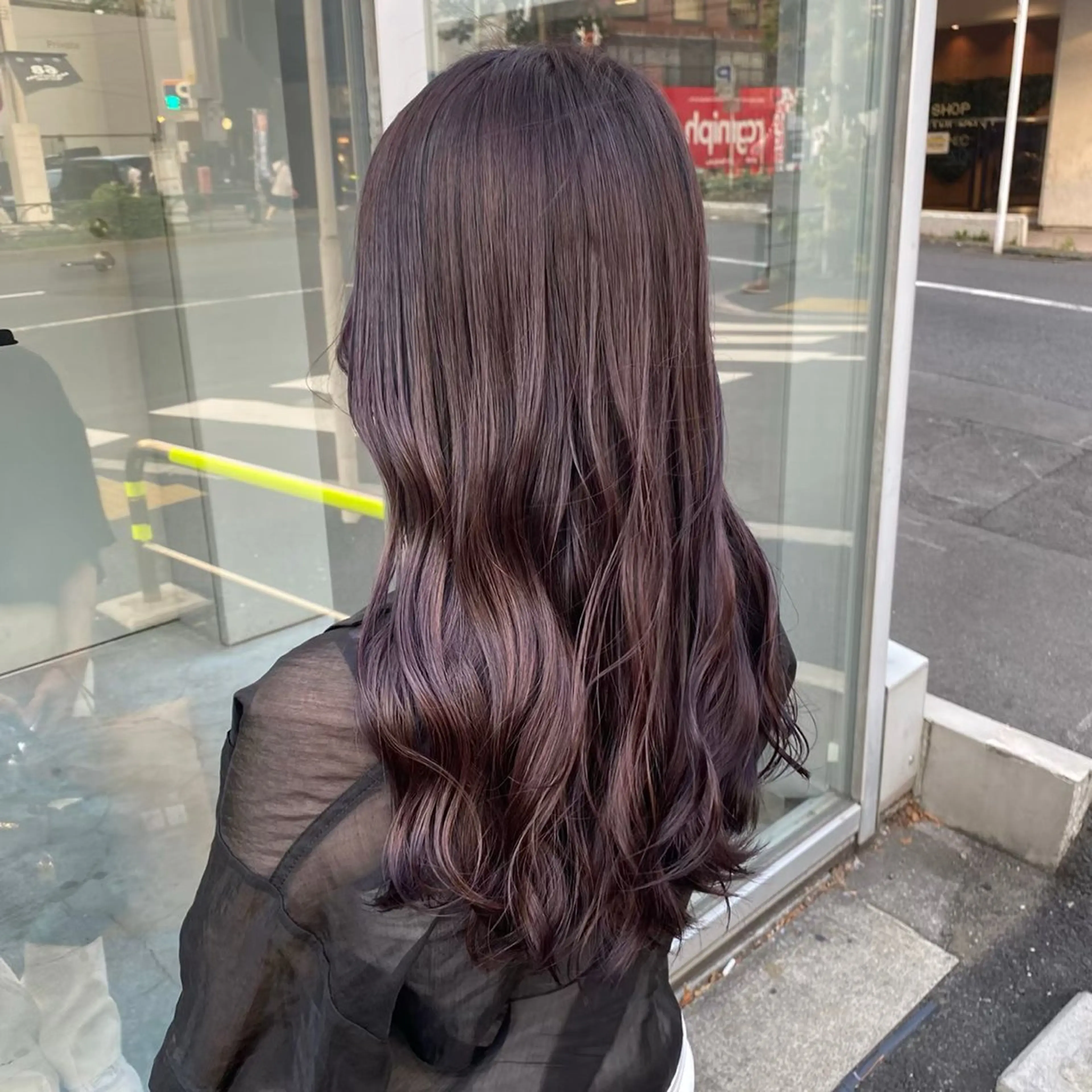 セミロング カラー 大人っぽ♡上品な暖色 ♡ブリーチなし♡のヘアスタイル