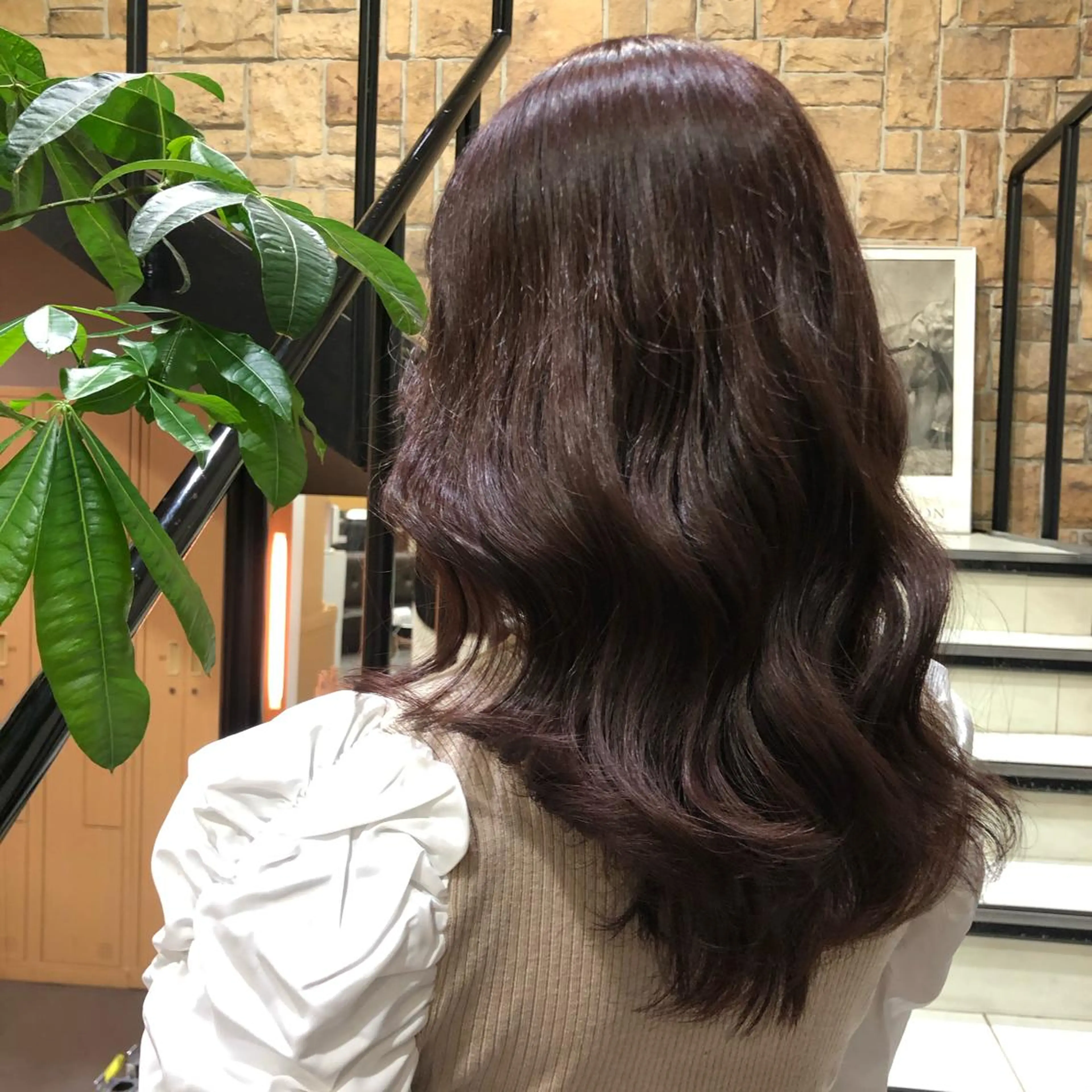 ロング カラー ヘアアレンジ ブリーチ ブラウンカラー レッドカラー レッドブラウン チャンモリパーマ/韓 国/Minami🦋のヘアスタイル