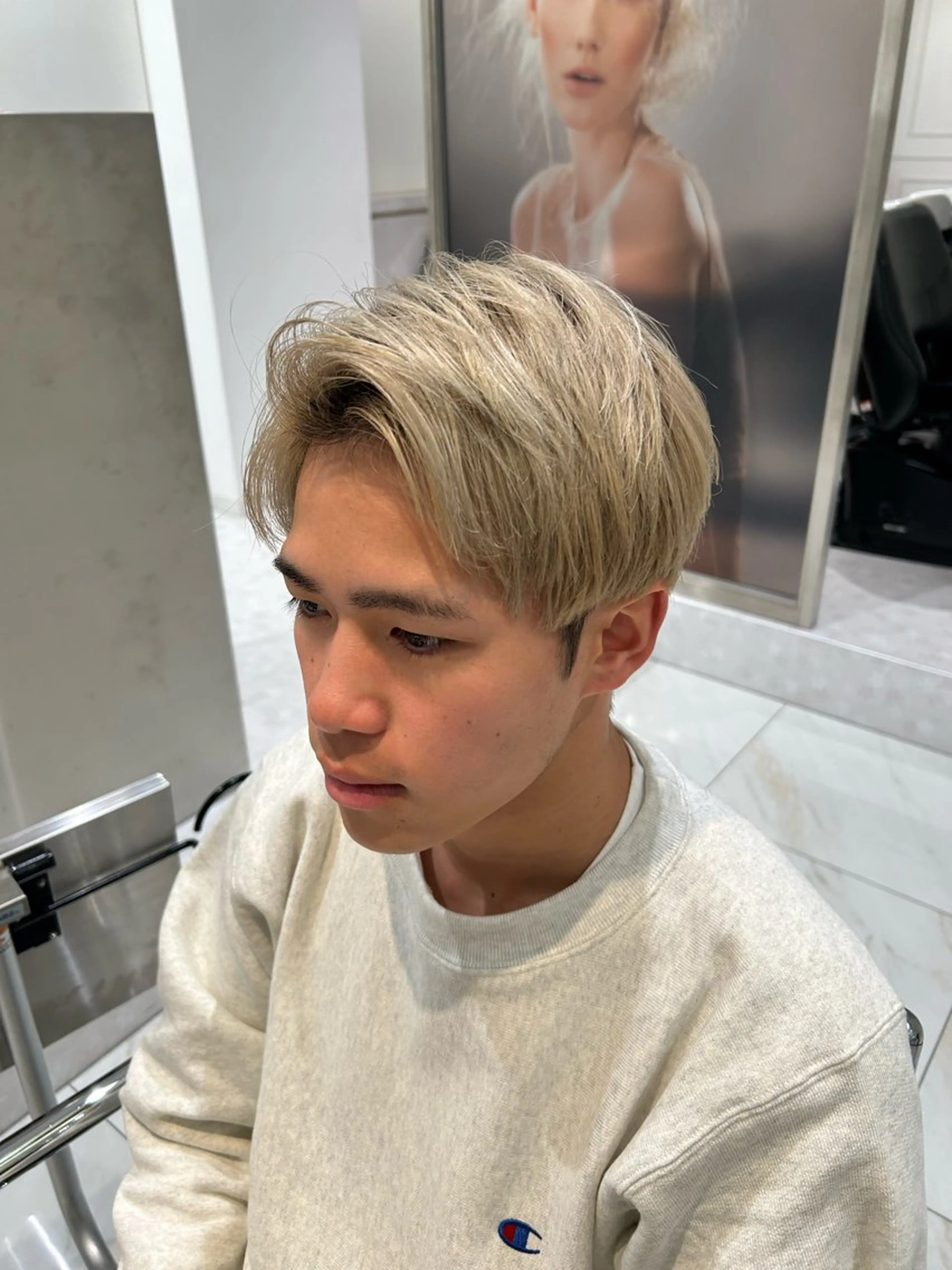 ショート カラー メンズ カット ヘアカラー スパイキーショート／ パーマ平松秀門のヘアスタイル