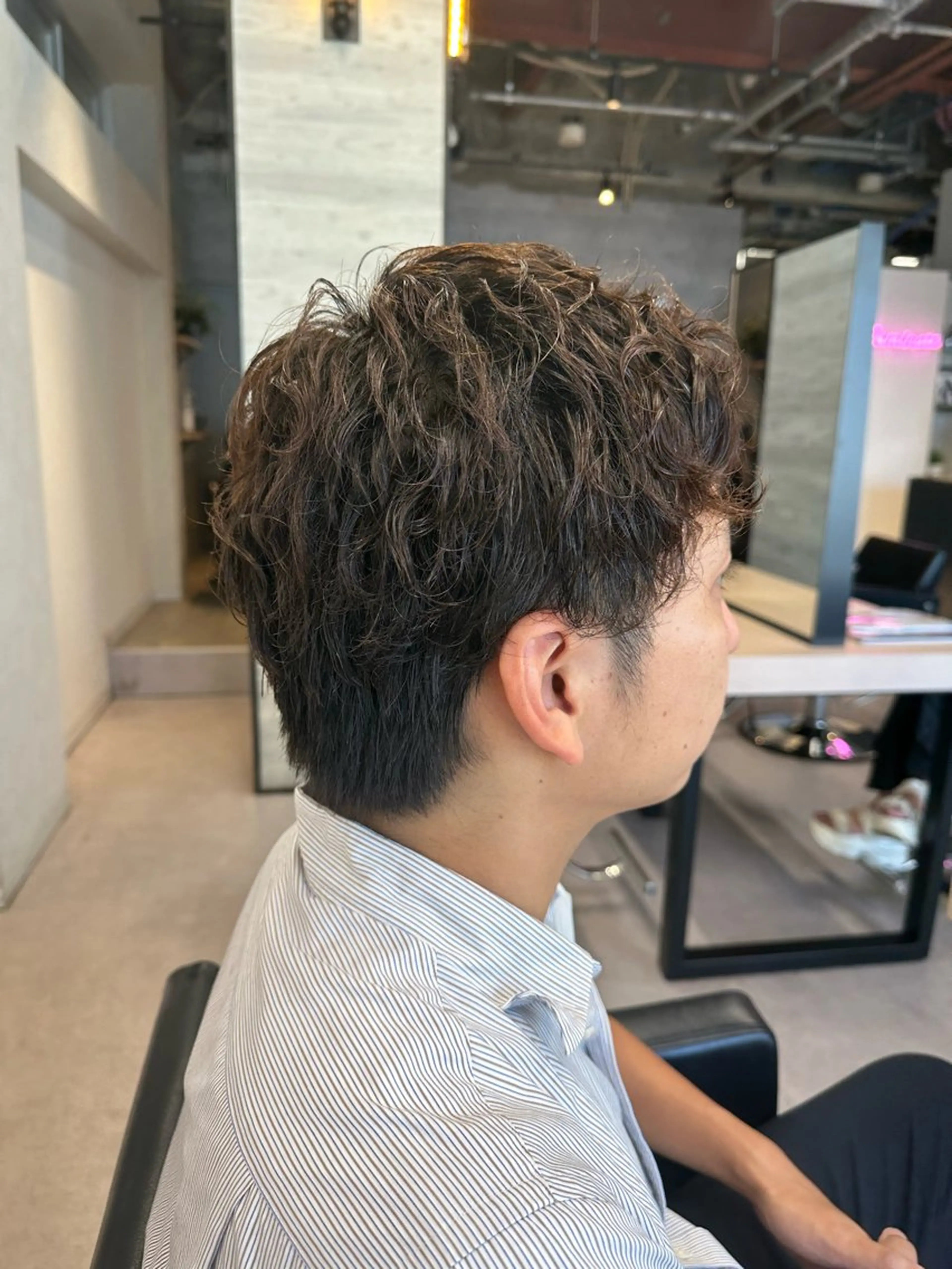 ショート パーマ メンズ メンズブリーチ メンズパーマ 縮毛矯正 カット パーマ トリートメント 🪞個室サロン/韓国 艶髪/keito🪞のヘアスタイル