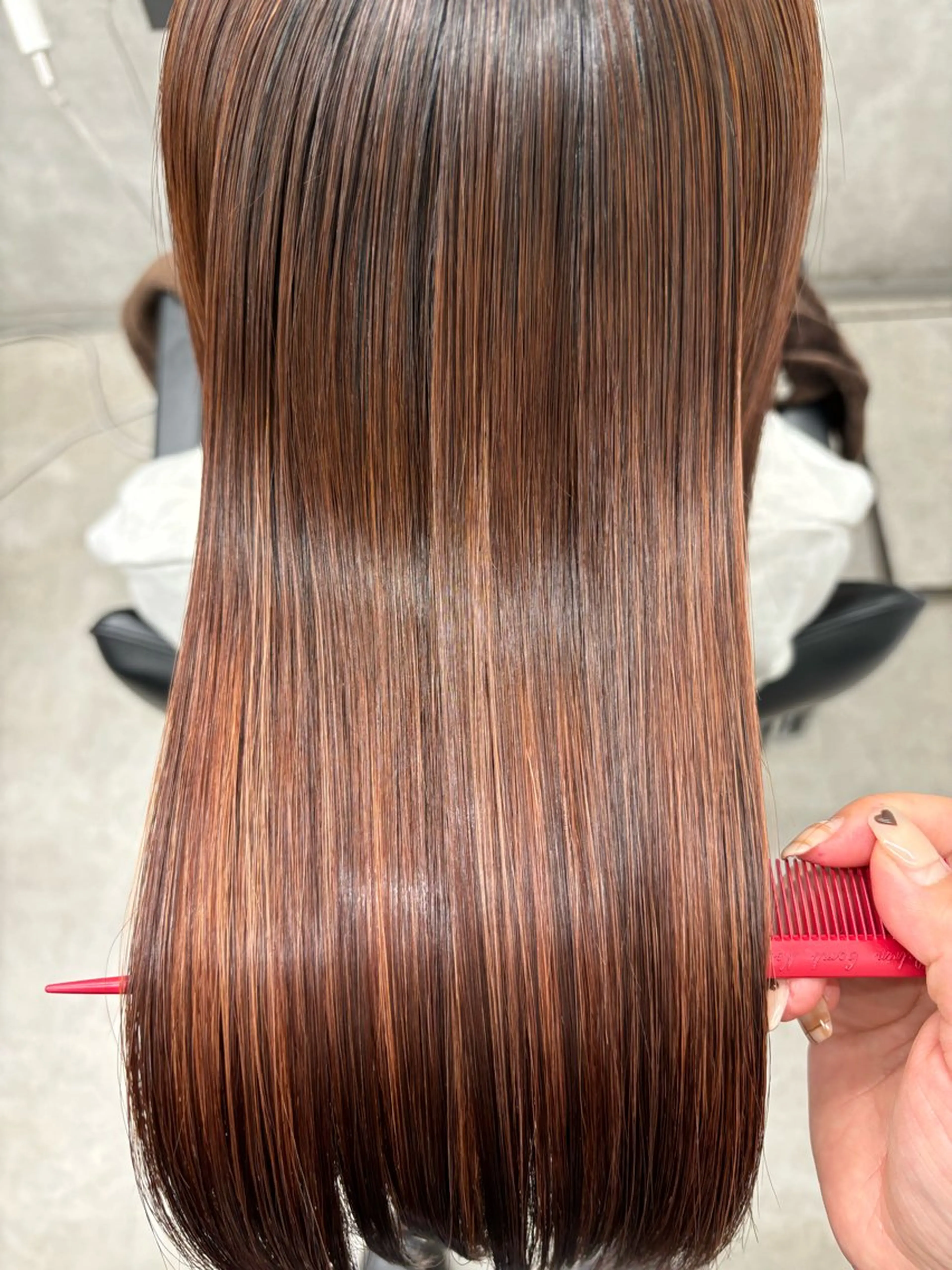 ロング カラー 髪質改善 縮毛矯正 トリートメント すぐ巻ける縮毛矯正 🍀勝倉　麗のヘアスタイル