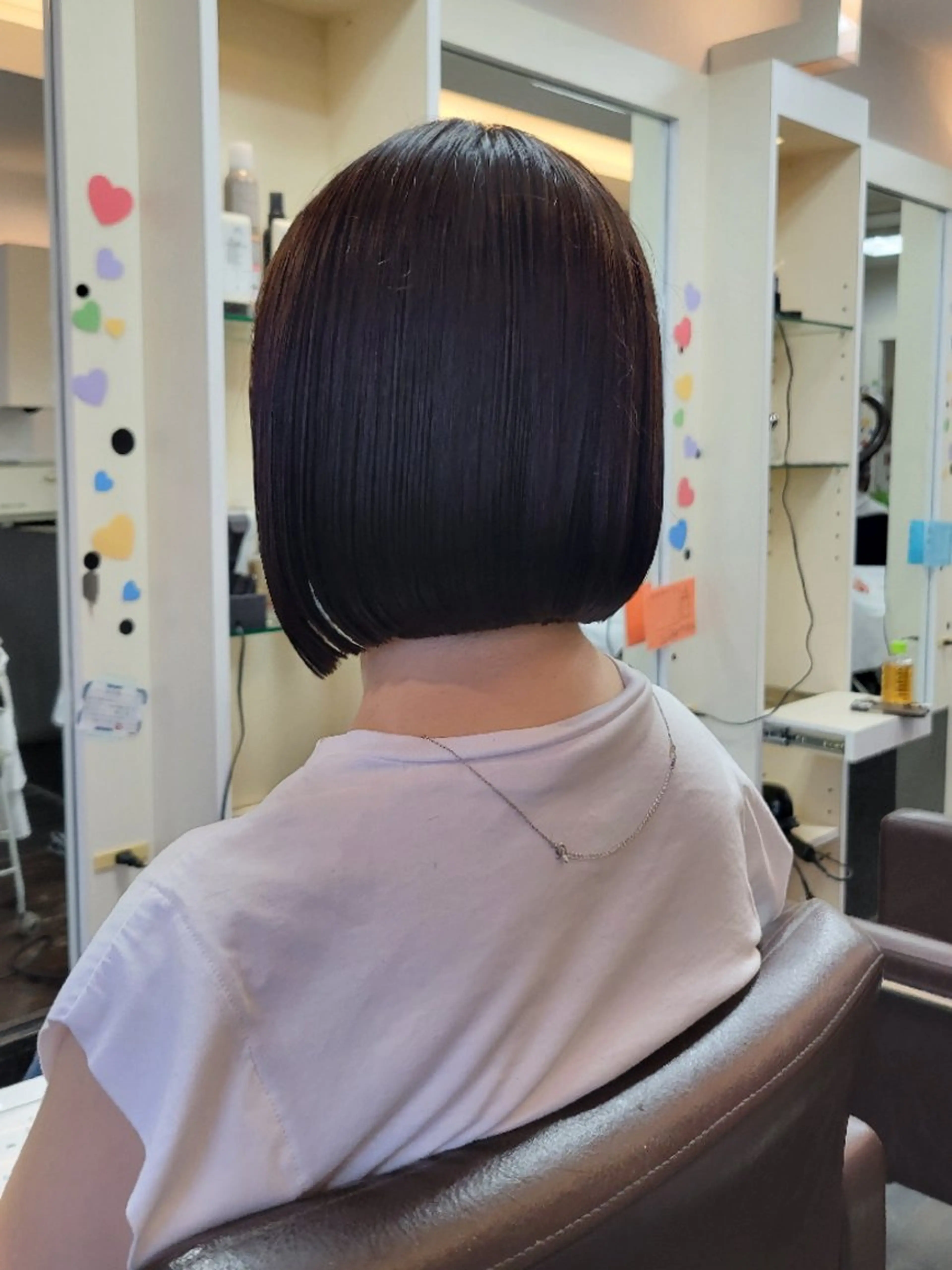 ミディアム くせ毛 学生 カット 縮毛矯正 遠藤 史秋のヘアスタイル