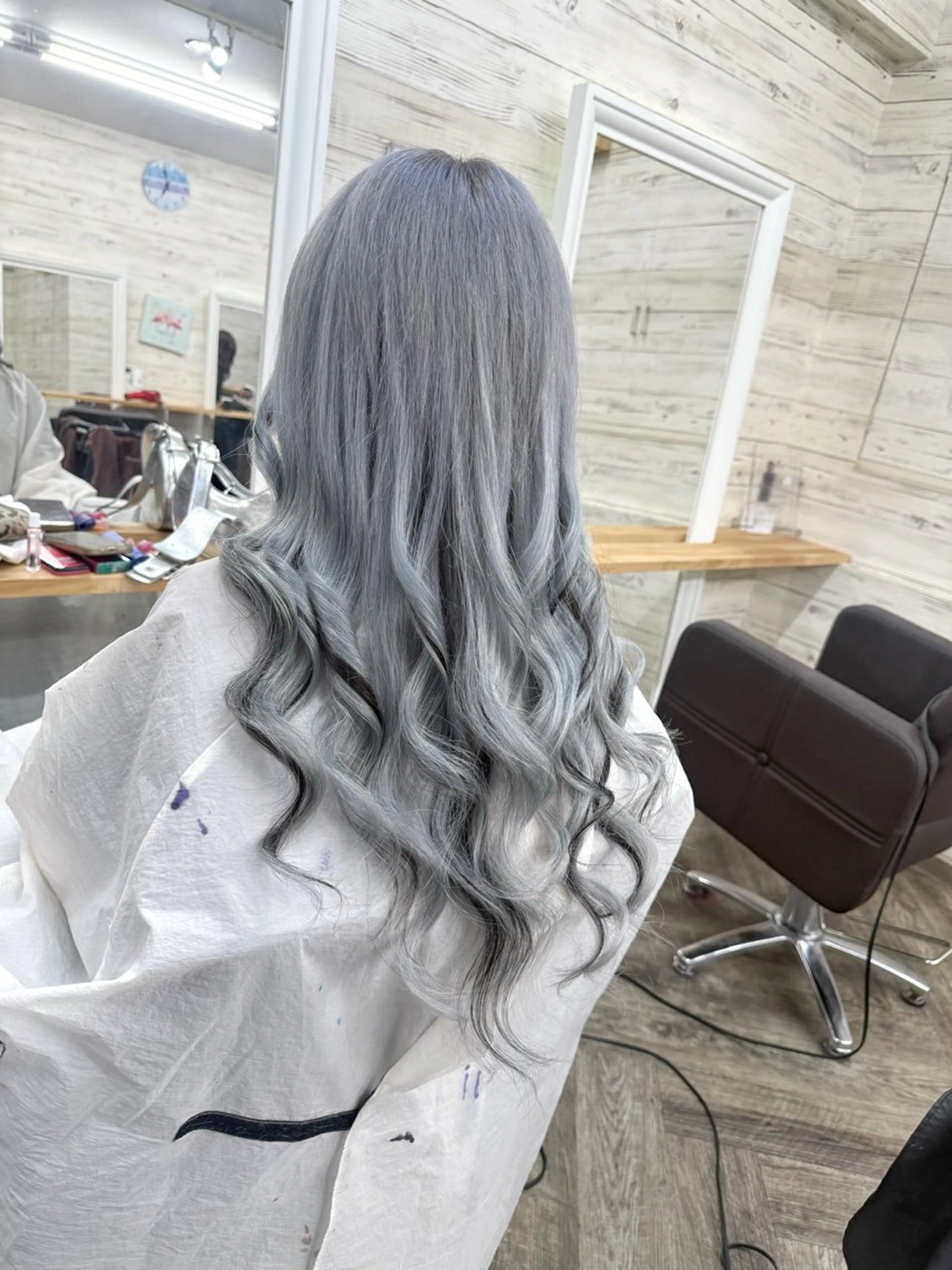 ロング カラー ブリーチ エクステ ヘアカラー エクステ 北沢 隆のヘアスタイル