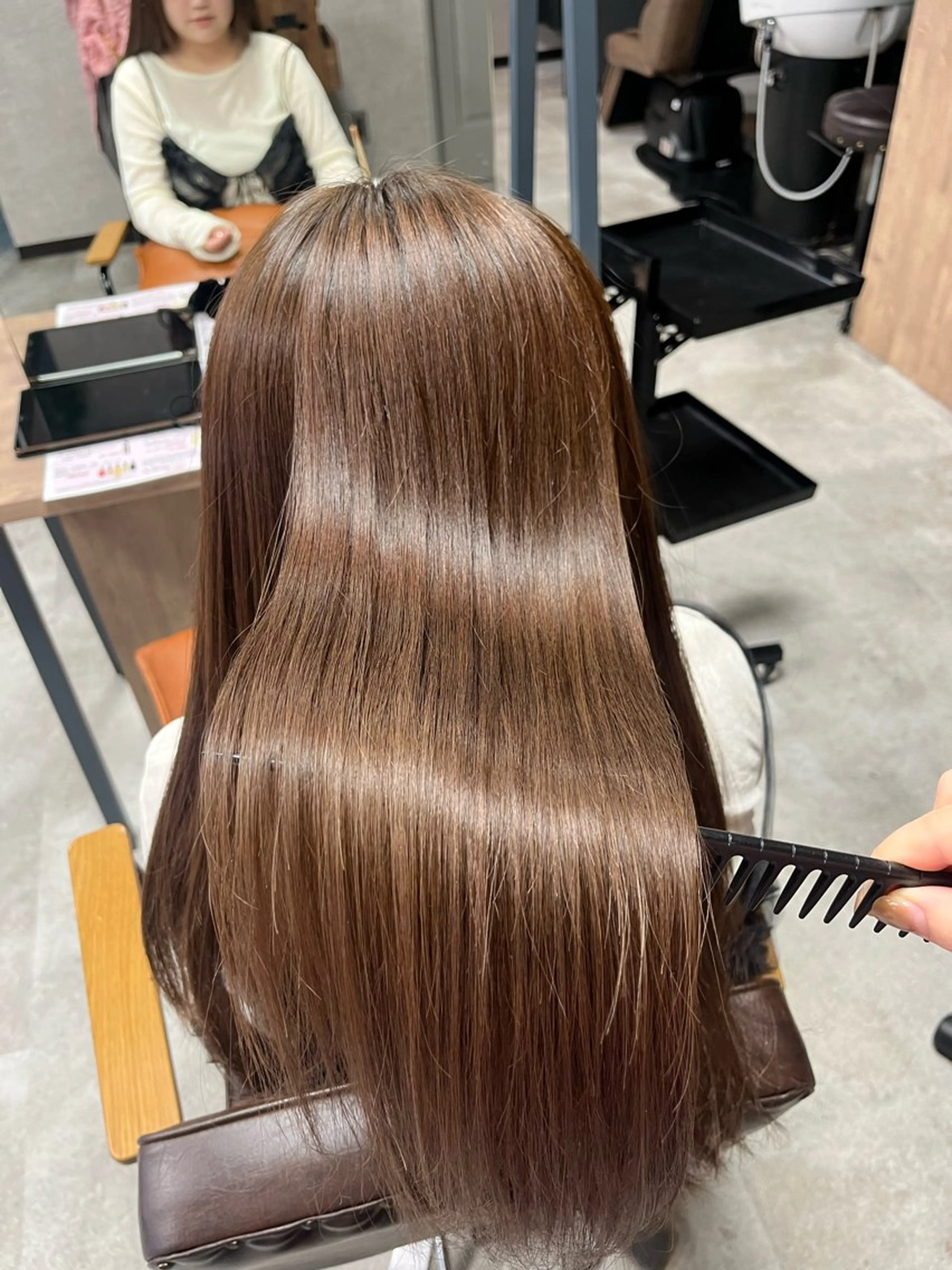 セミロング カット ヘアカラー トリートメント 髪質改善/韓国ヘア/ 赤み消し/sahoのヘアスタイル