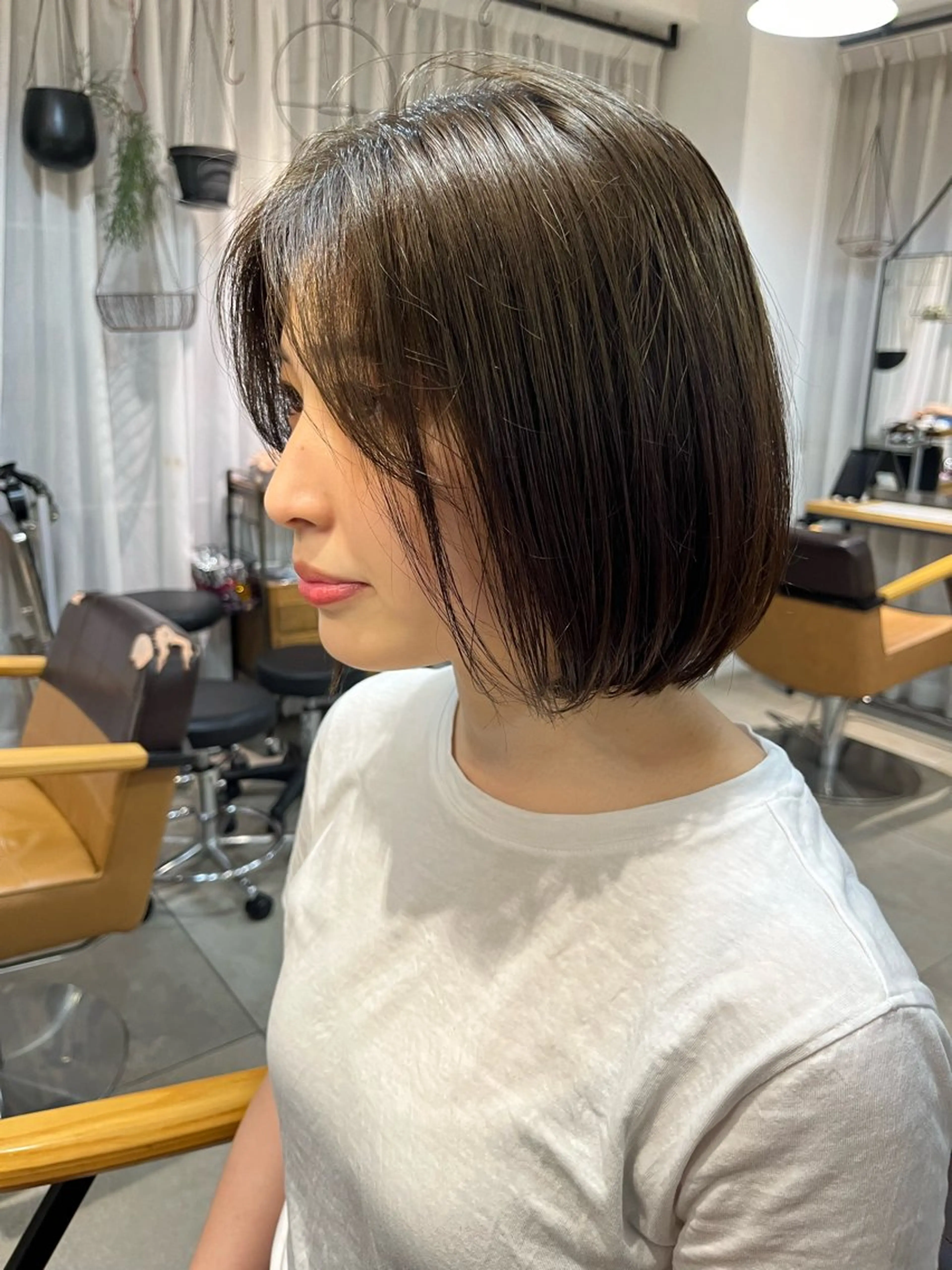 ミディアム カラー ベージュカラー 透明感カラー 赤み消しカラー/ オリーブ/トモキのヘアスタイル