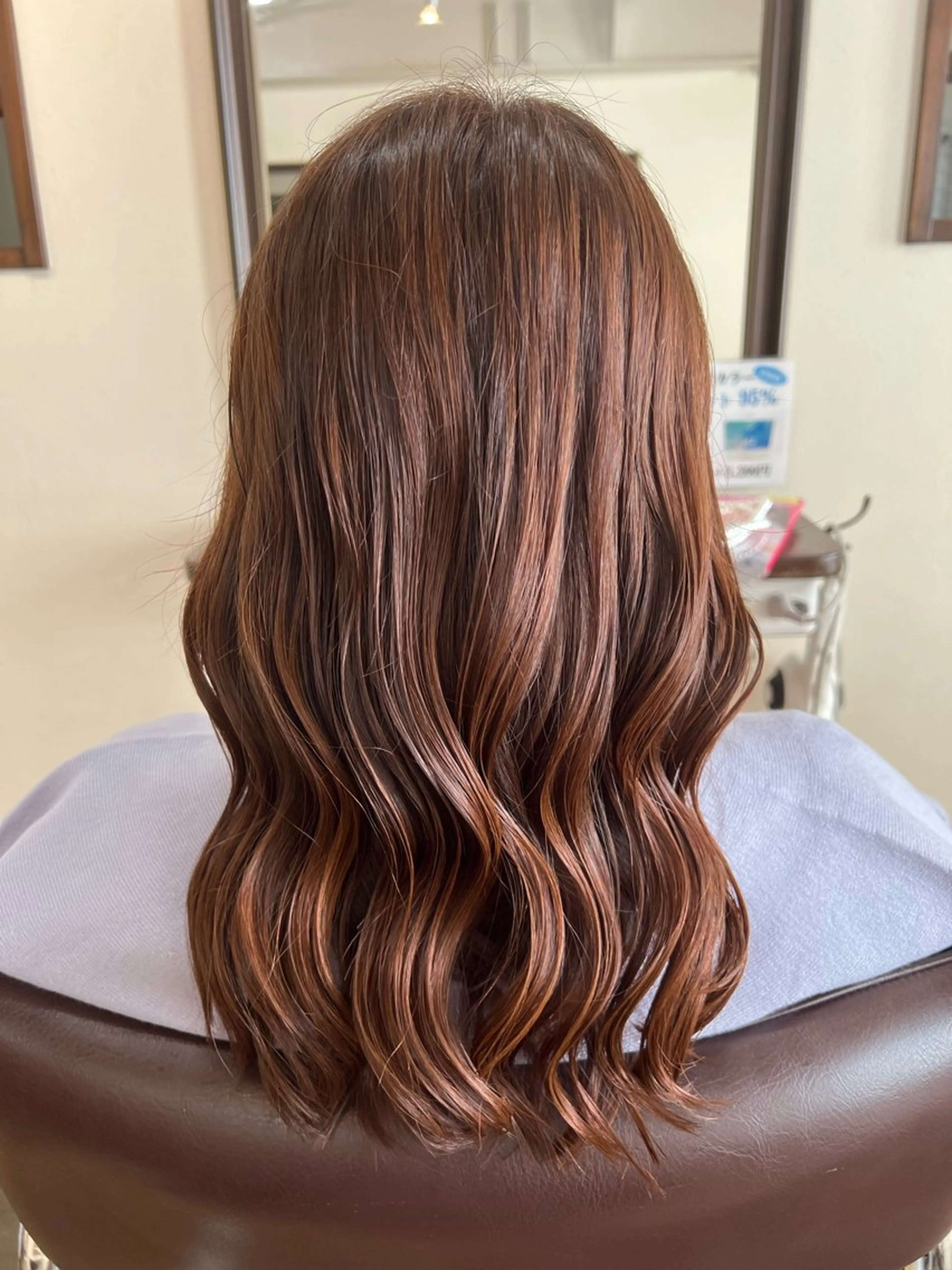 セミロング カラー ブラウンカラー 大西 碧海のヘアスタイル