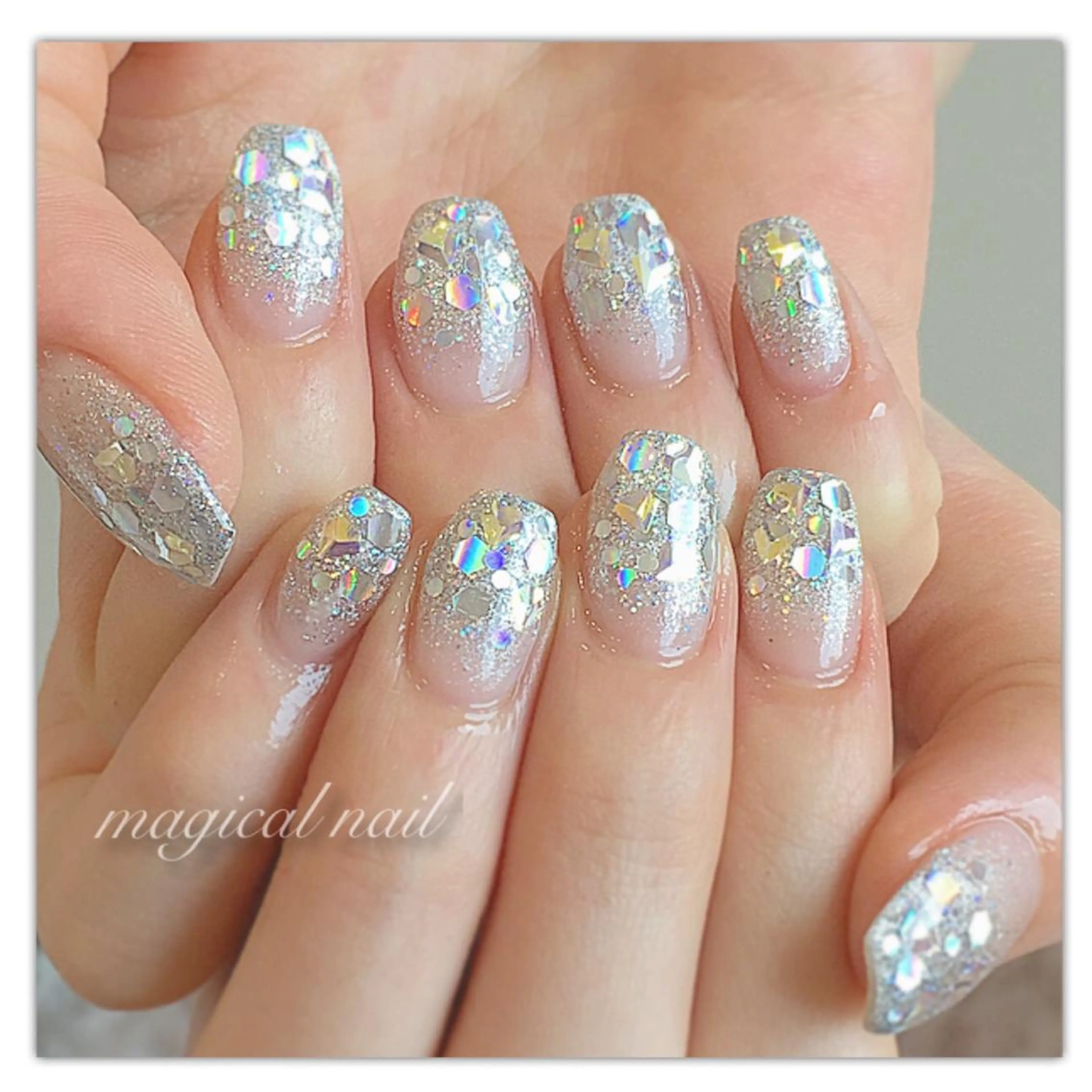 ネイル ラメ(グリッター) ハンドネイル magical nailのネイルデザイン