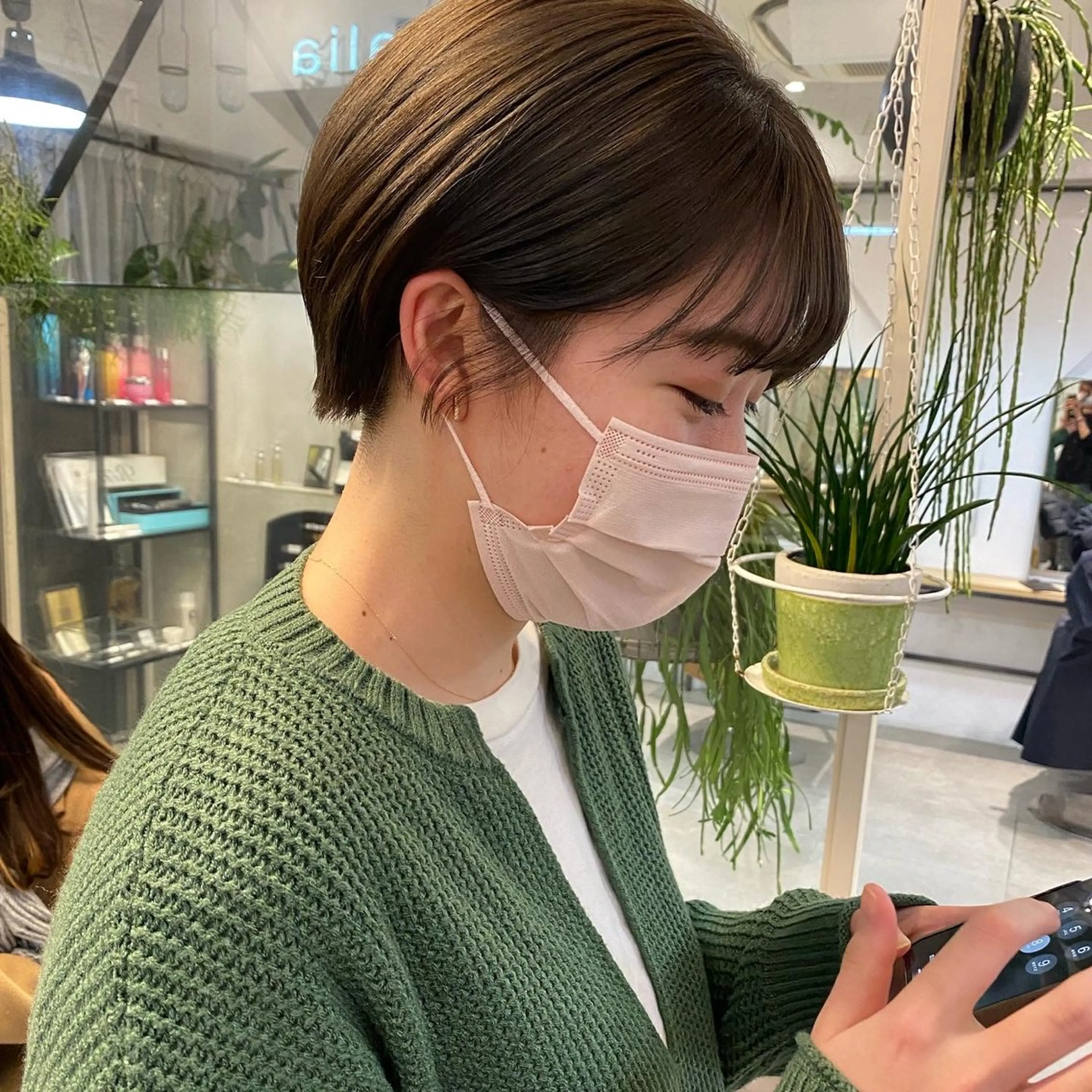 ショート カラー 丸みショート ショートヘア 縮毛矯正✨透明感 カラー🎀♡mariのヘアスタイル