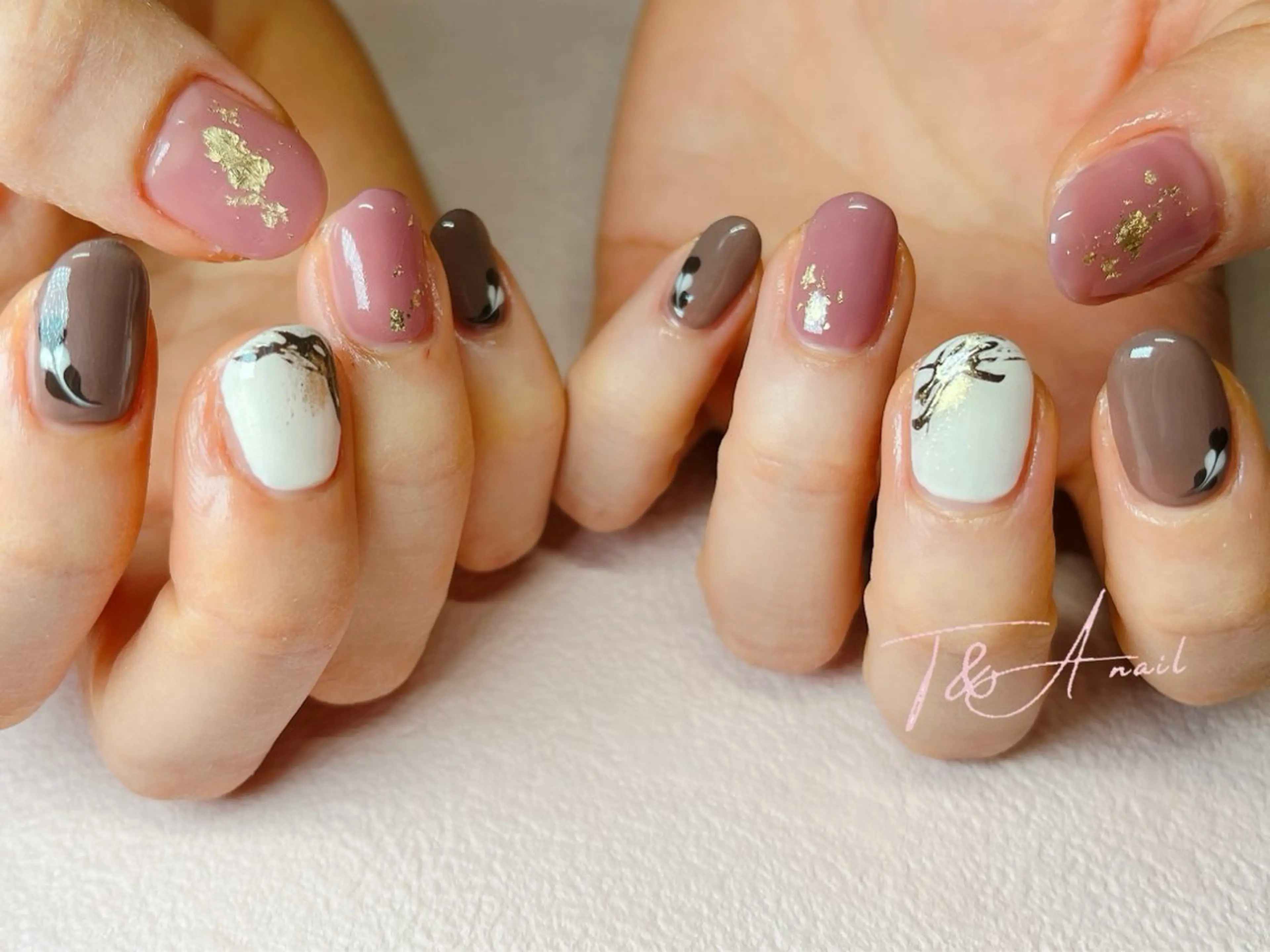 ネイル ジェルネイル スカルプネイル ショートネイル シンプルネイル バレンタイン ハンドネイル T&A nailのネイルデザイン