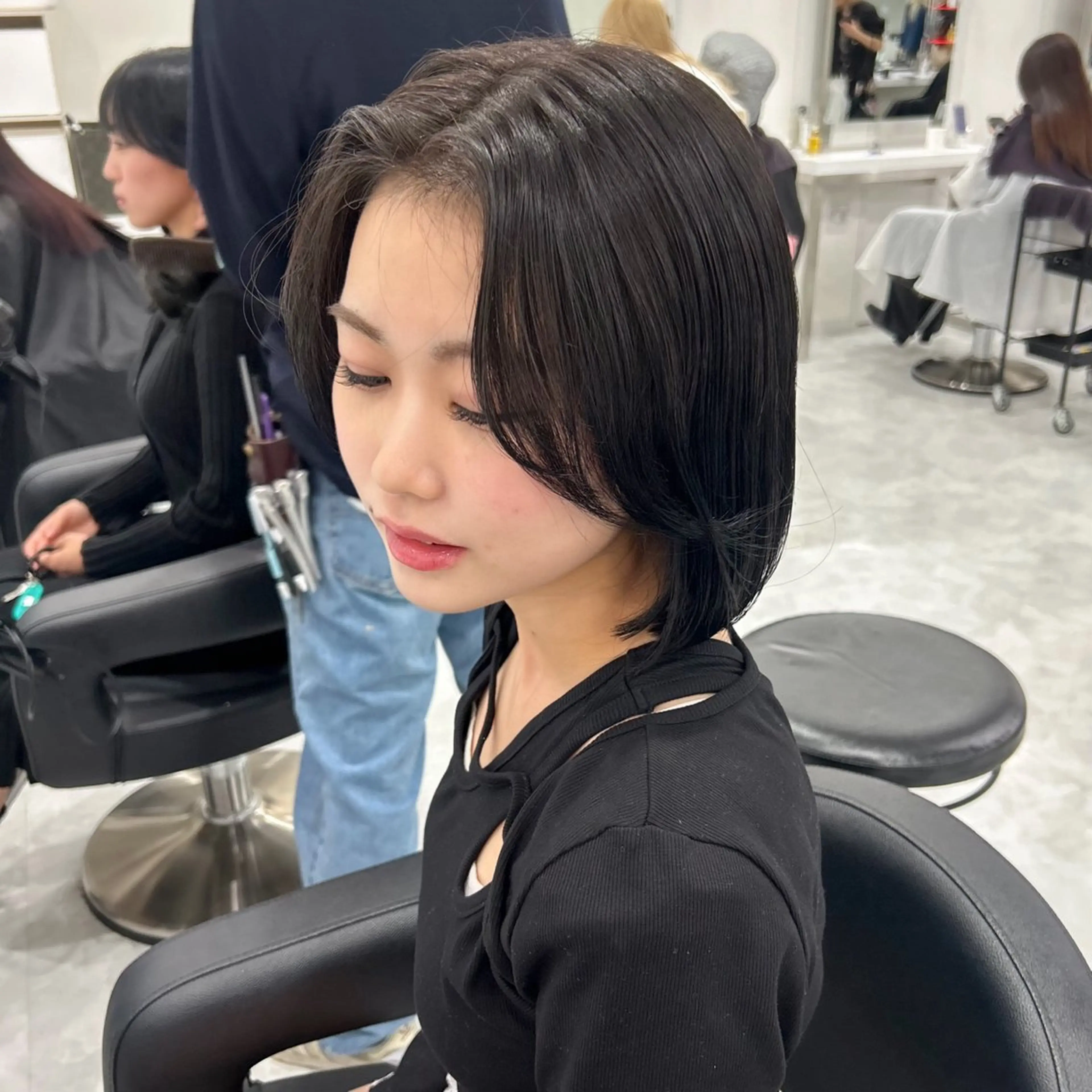 ロング カラー パーマ ヘアアレンジ メンズ キッズ カット ヘアカラー 盛れ韓国ハイトーン 🎀Himari🎀のヘアスタイル