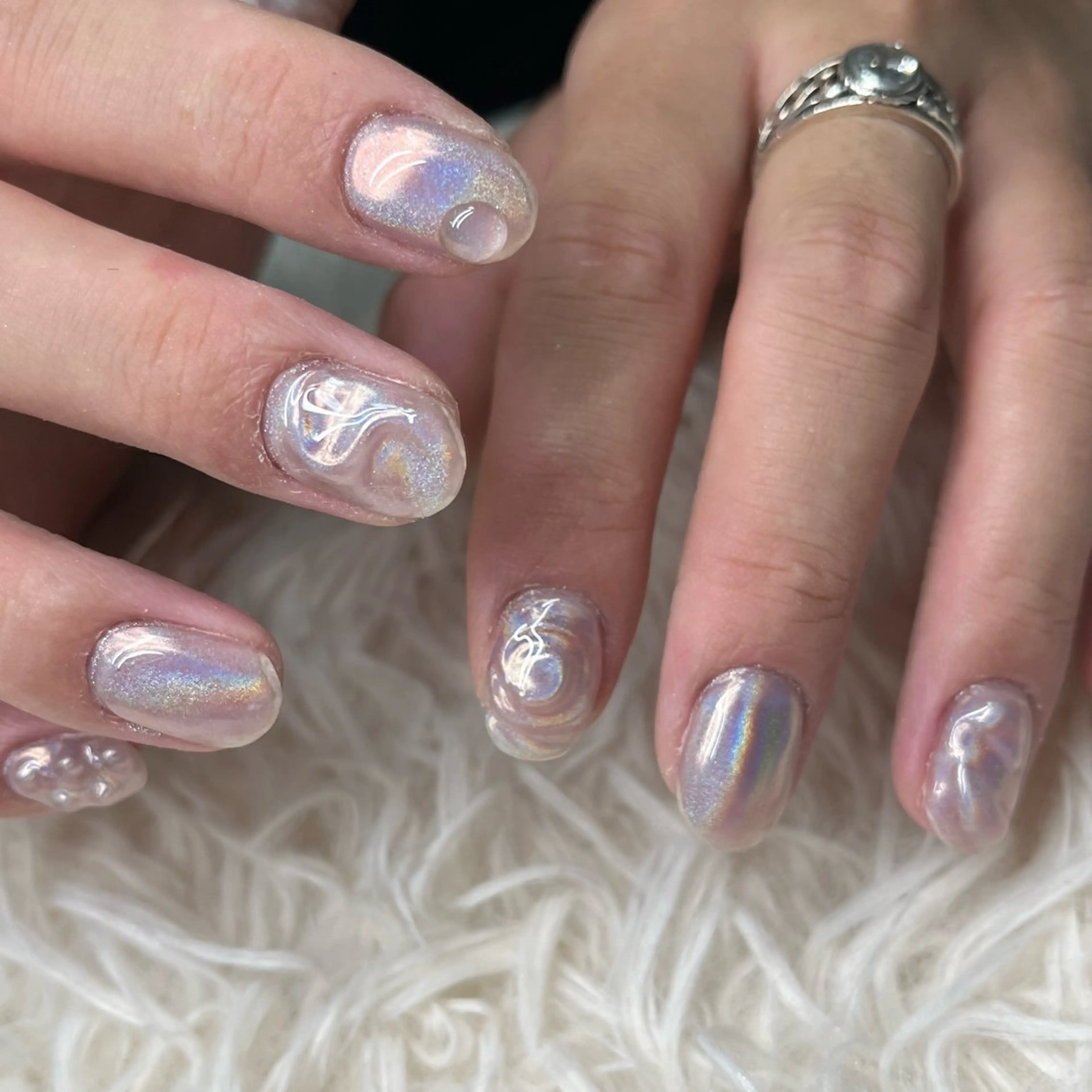 ネイル アートネイル キラキラネイル 韓国ネイル ラメ(グリッター) ロングネイル ハンドネイル 🐕‍🦺Yappy 💗A-tanのネイルデザイン