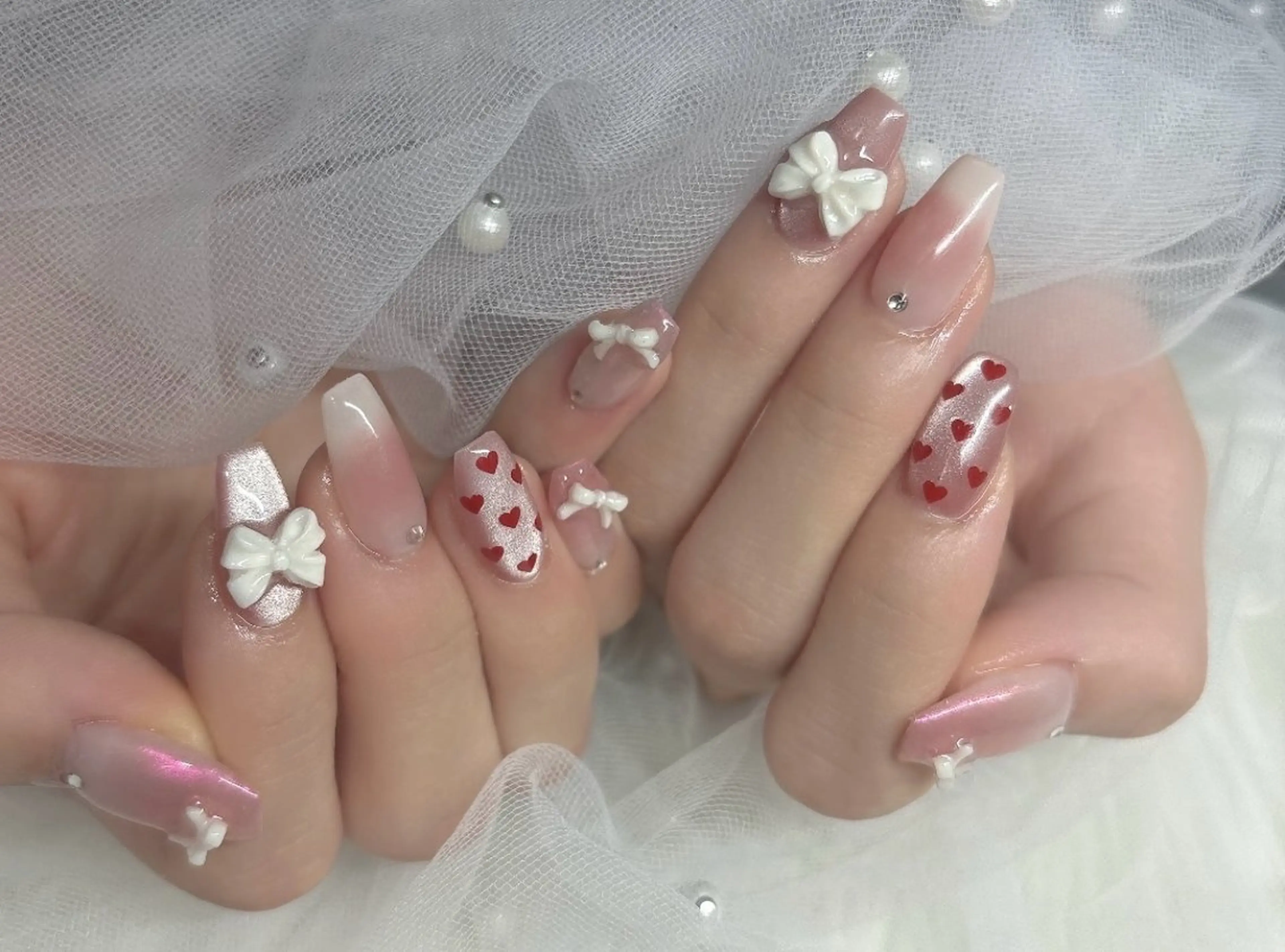 ネイル アートネイル べっ甲ネイル チークネイル 成人式 長さ出し ハンドネイル ハンドケア For you. Nail Salonのネイルデザイン