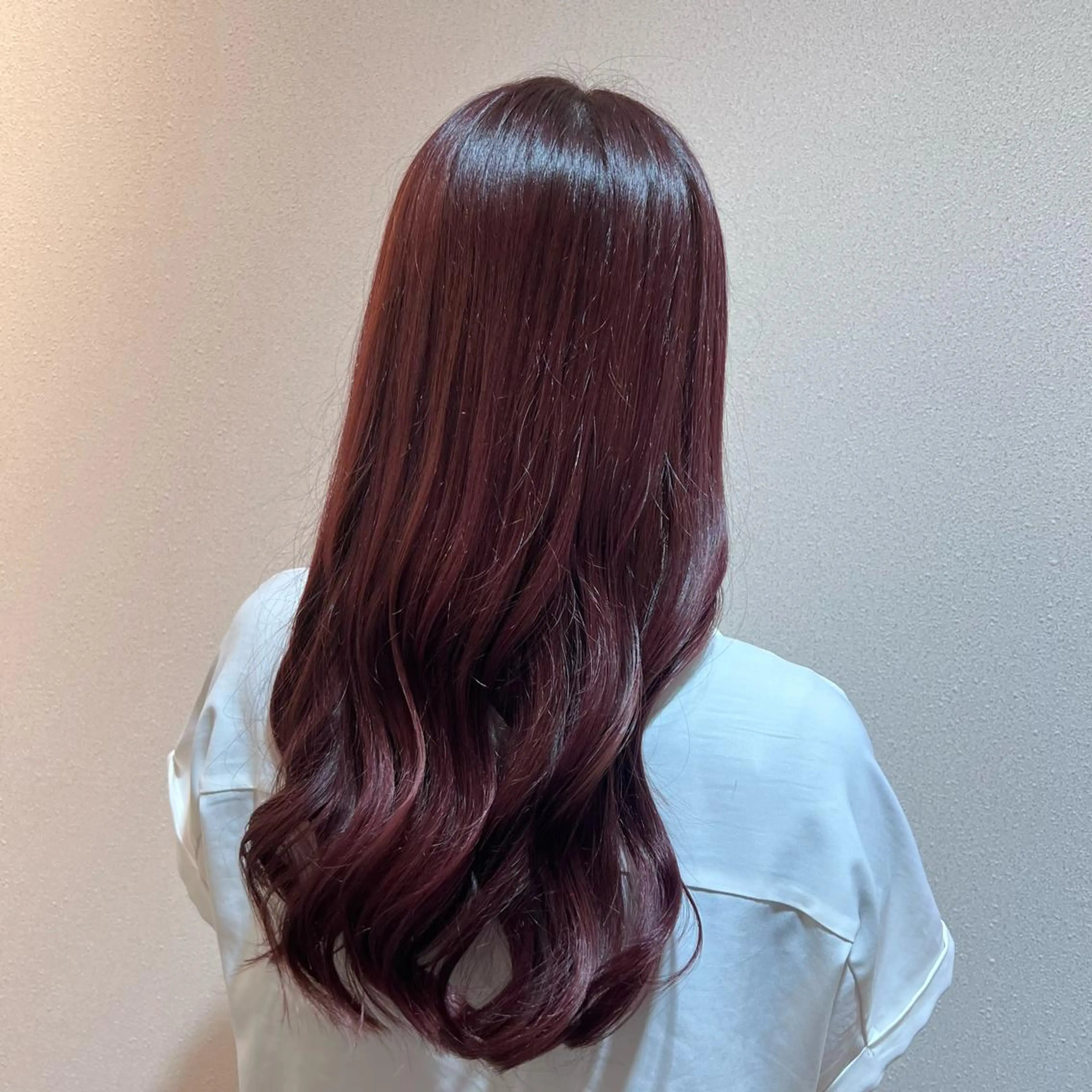 ロング カラー ピンクカラー 青田 明日海のヘアスタイル