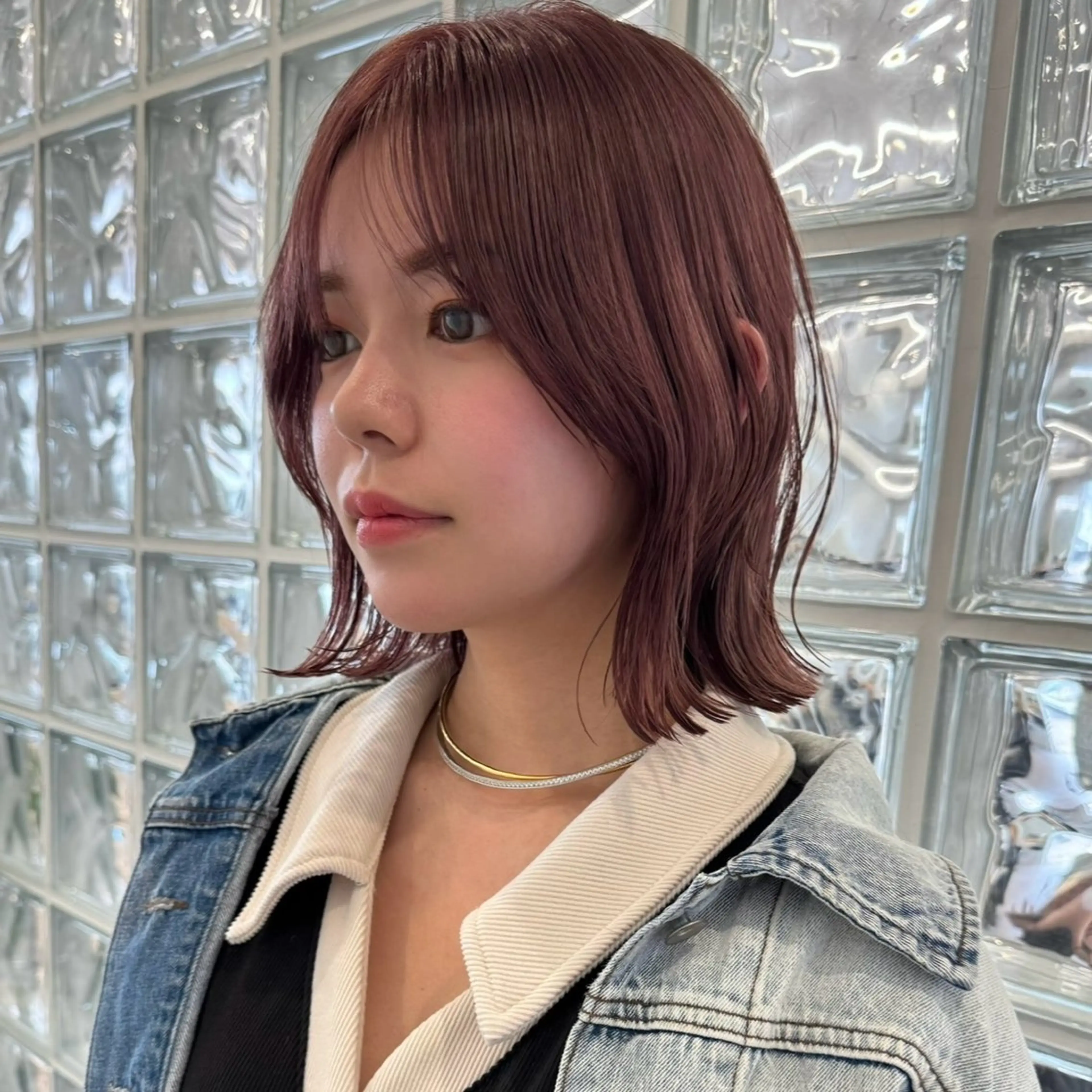 ショート 切りっぱなしボブ ボブレイヤー ボブ レイヤーカット ミルクティーベージュ 🩰🤎miharuのヘアスタイル