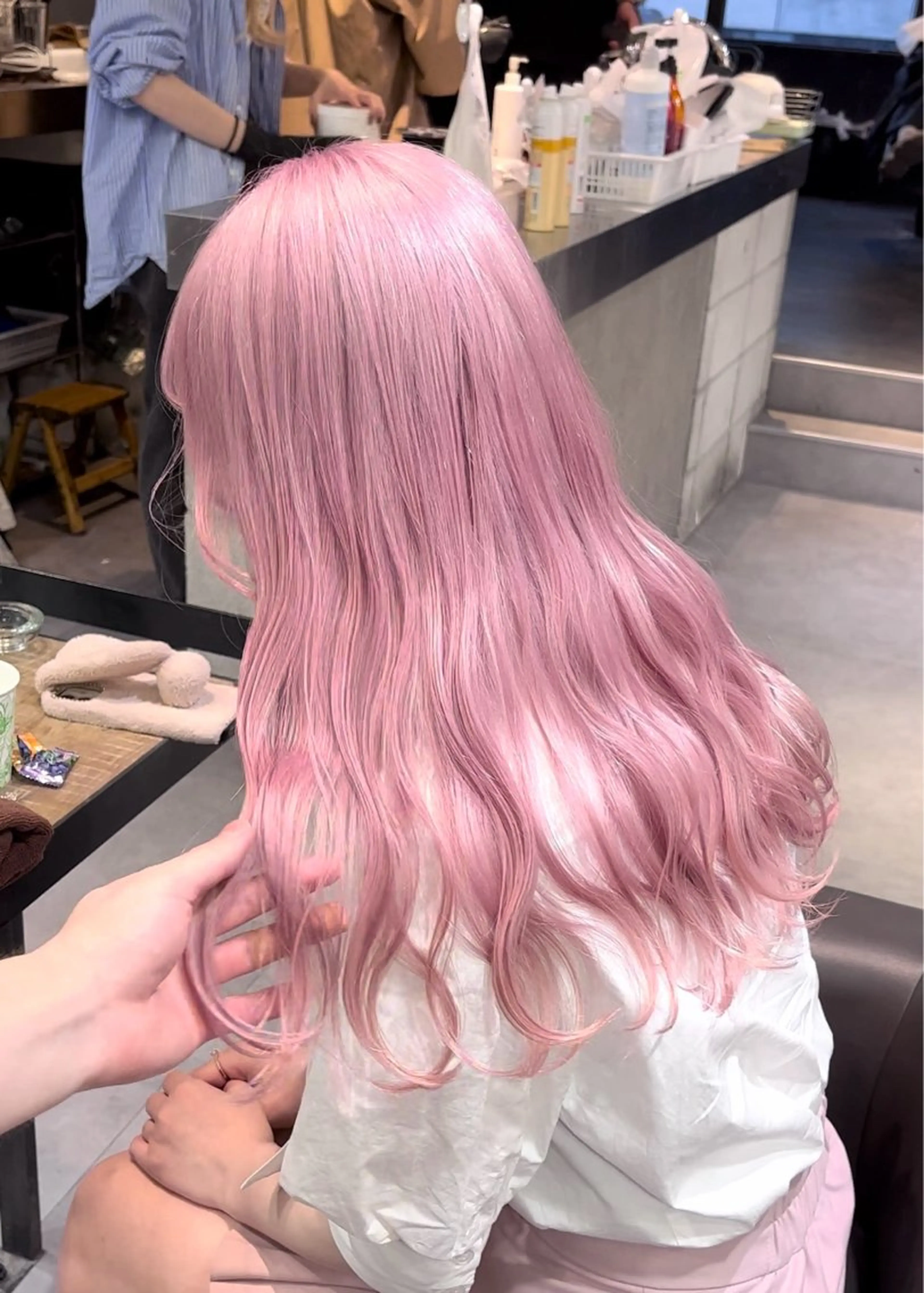 セミロング カラー メンズ ヘアカラー トリートメント ハイトーン、暗髪特化 ♡shoka♡のヘアスタイル