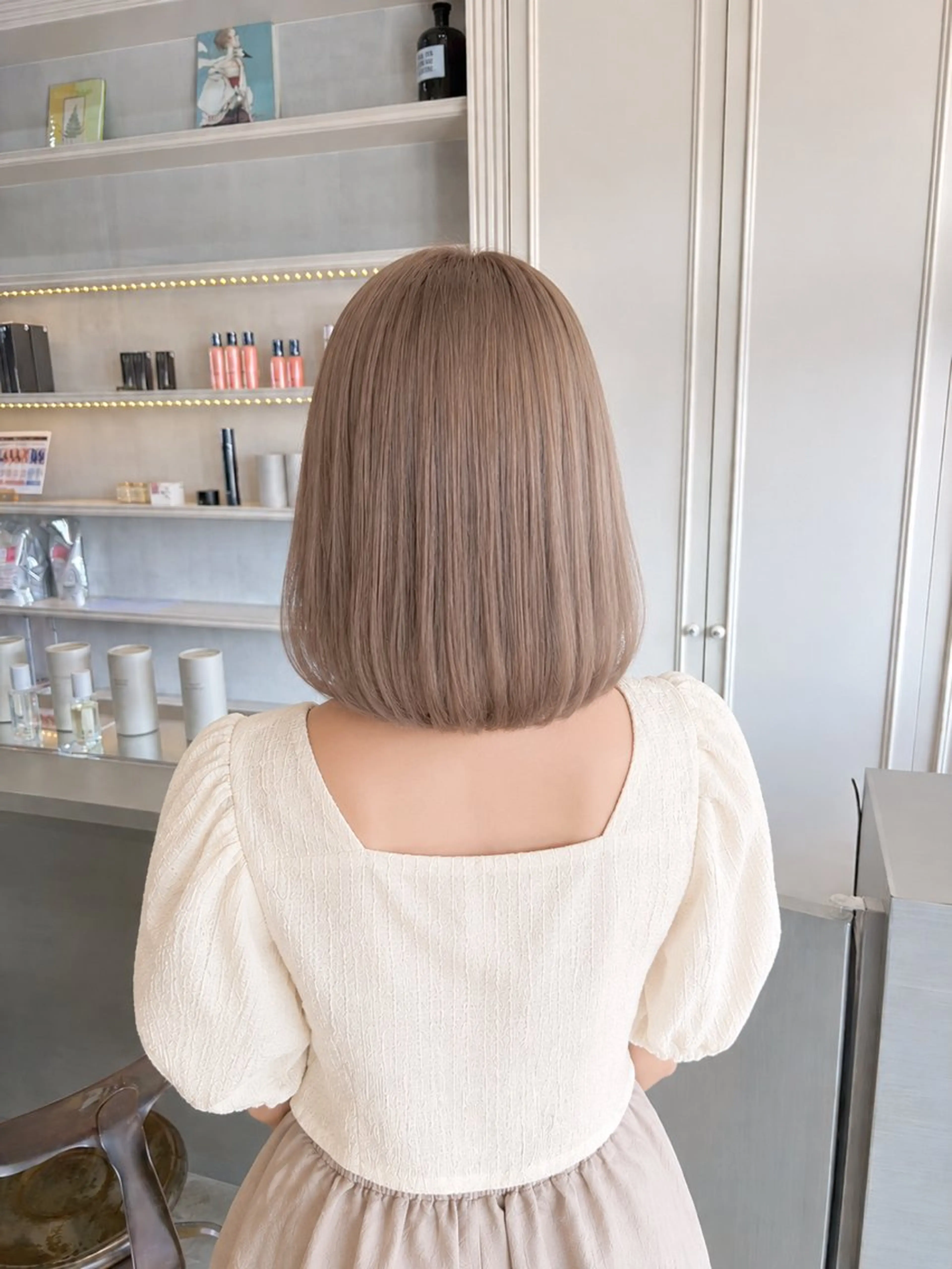 ショート カラー カット ヘアカラー 髪質改善×ハイトーン レイヤー天神美容室のヘアスタイル