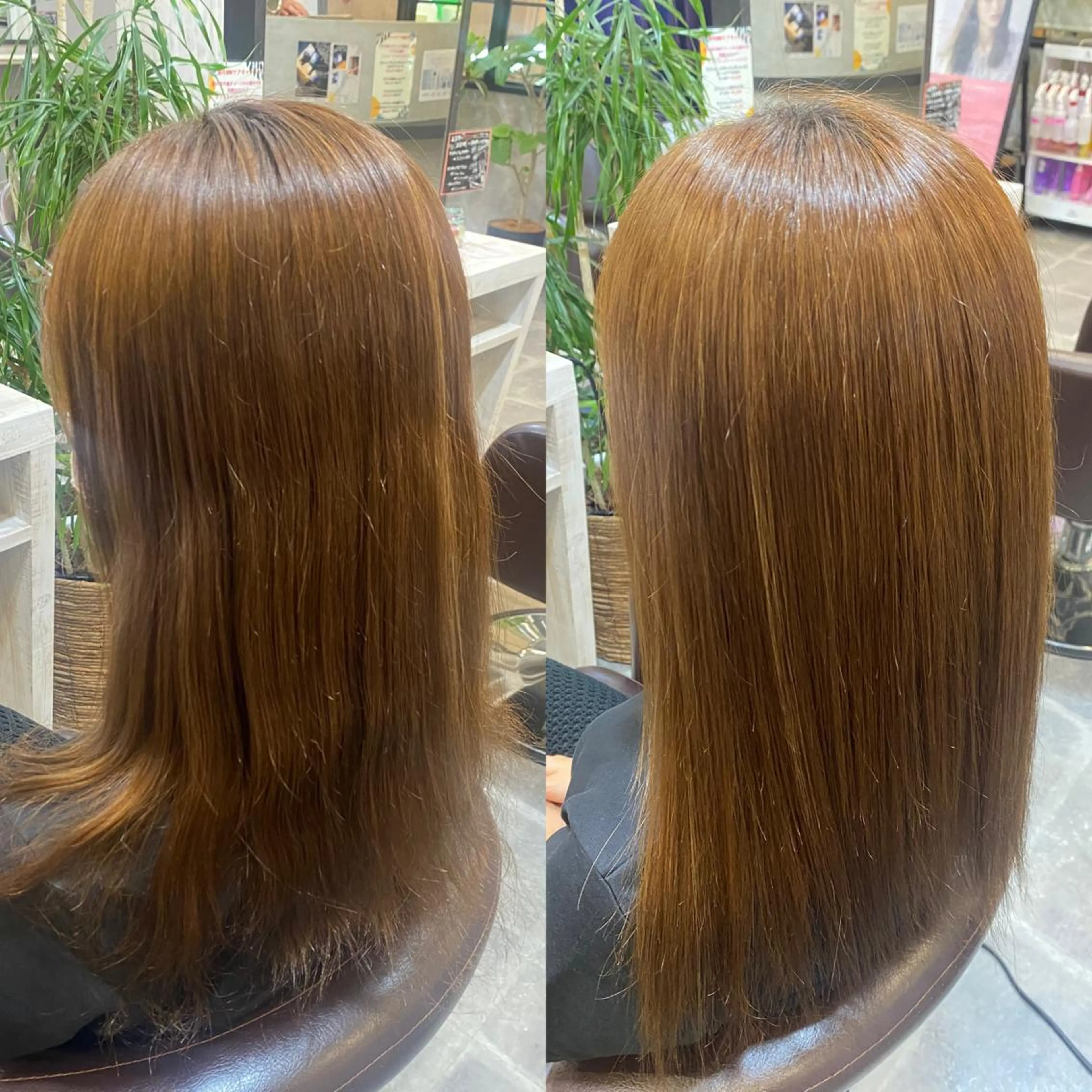 セミロング 縮毛矯正 マスイ カイセイのヘアスタイル