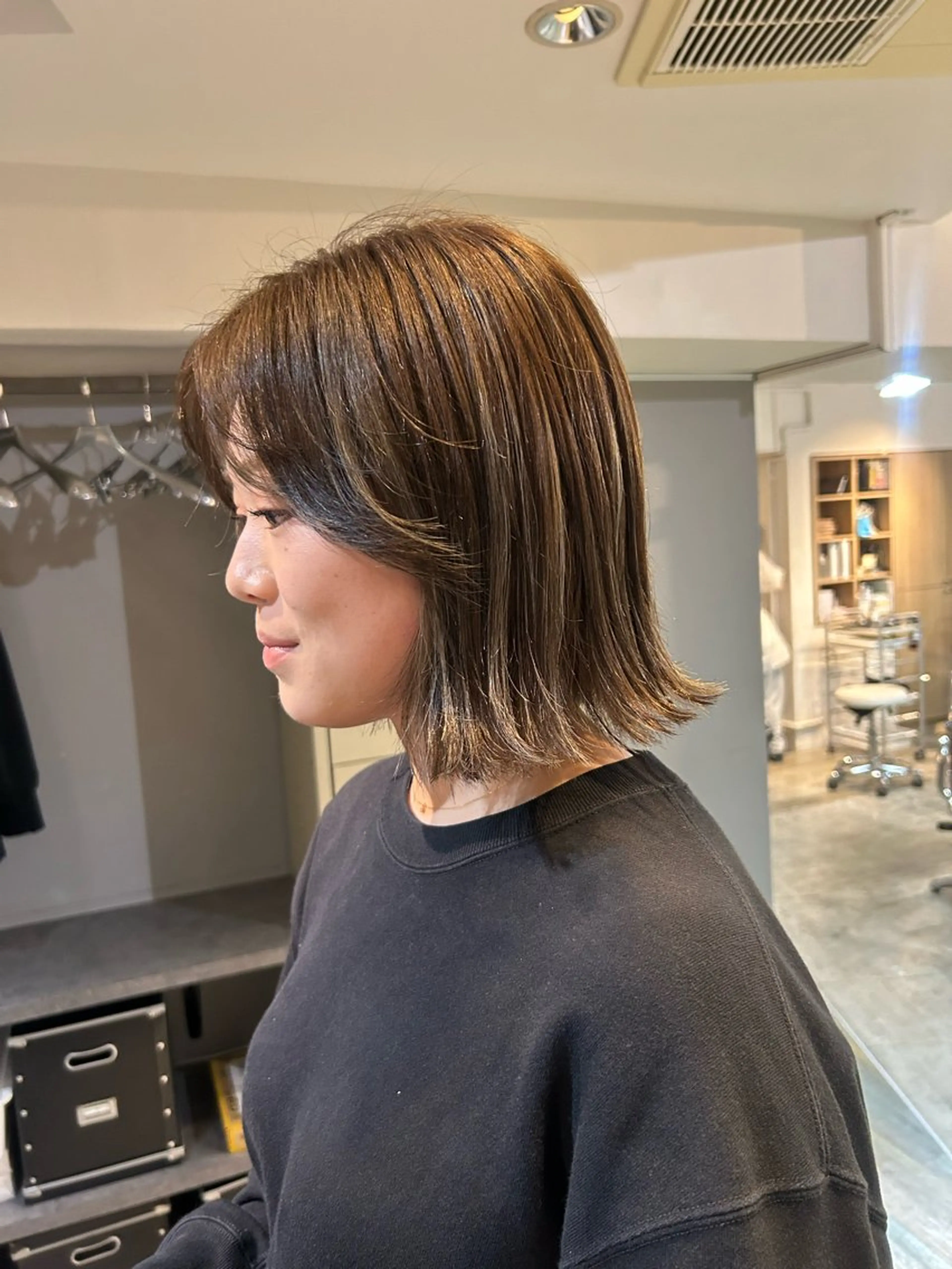 ショート 外国人風カラー ハイライト レイヤーカット カット ヘアカラー 🤎指名No.1原宿 表参道coii日向花のヘアスタイル