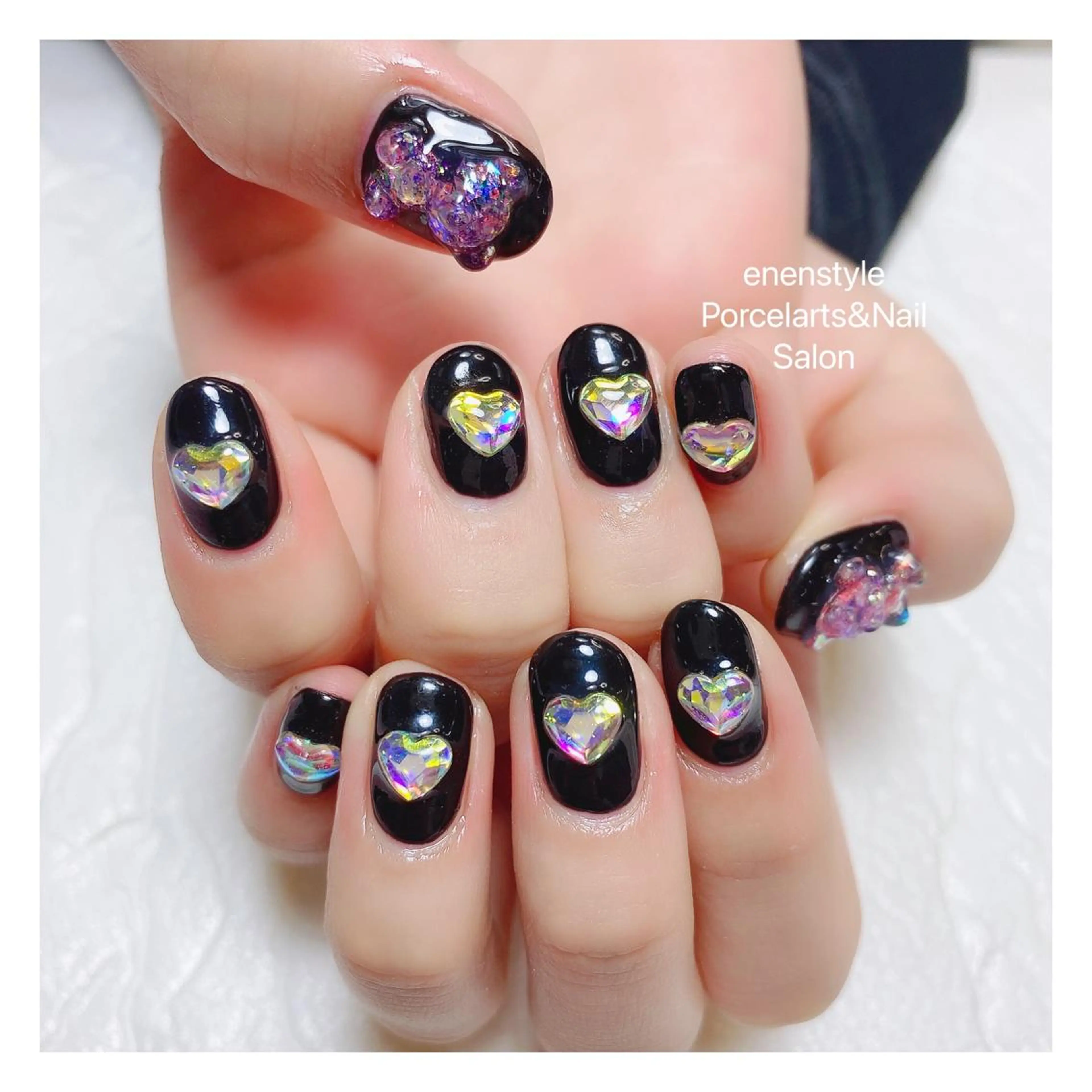 ショート ネイル ハンドネイル 👑enen style👑のネイルデザイン